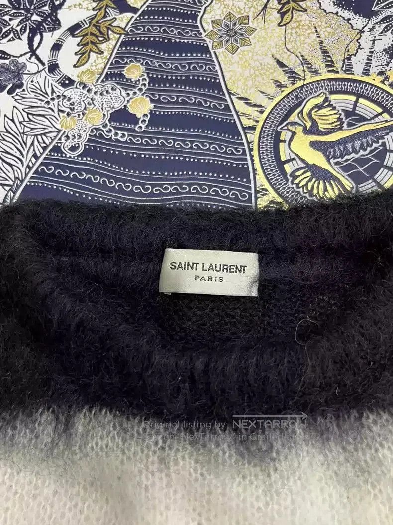 Saint Laurent Paris Saint Laurent Paris Mohair black and white striped sweater. Size US M / EU 48-50 / 2 - 4 Thumbnail