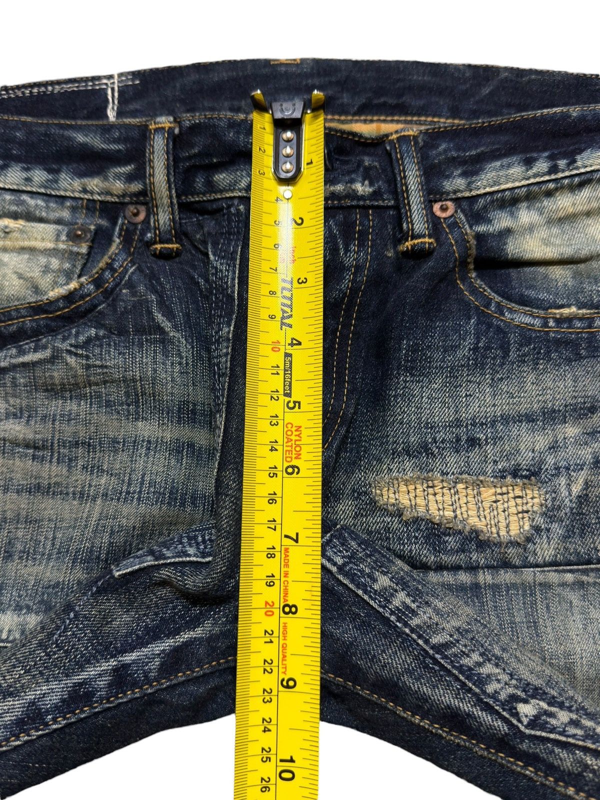 Eternal Vintage 90s Japan Eternal Faded Wash Distressed Sashiko Boro Size US 31 - 13 Thumbnail