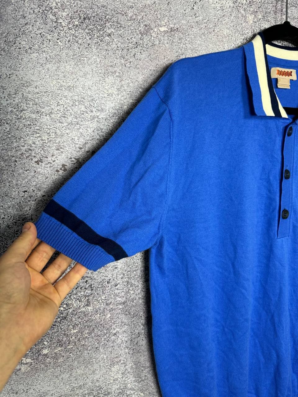 Baracuta × Vintage Vintage Baracuta Knit Polo Shirt Medium Blue Italy Size US M / EU 48-50 / 2 - 6 Thumbnail