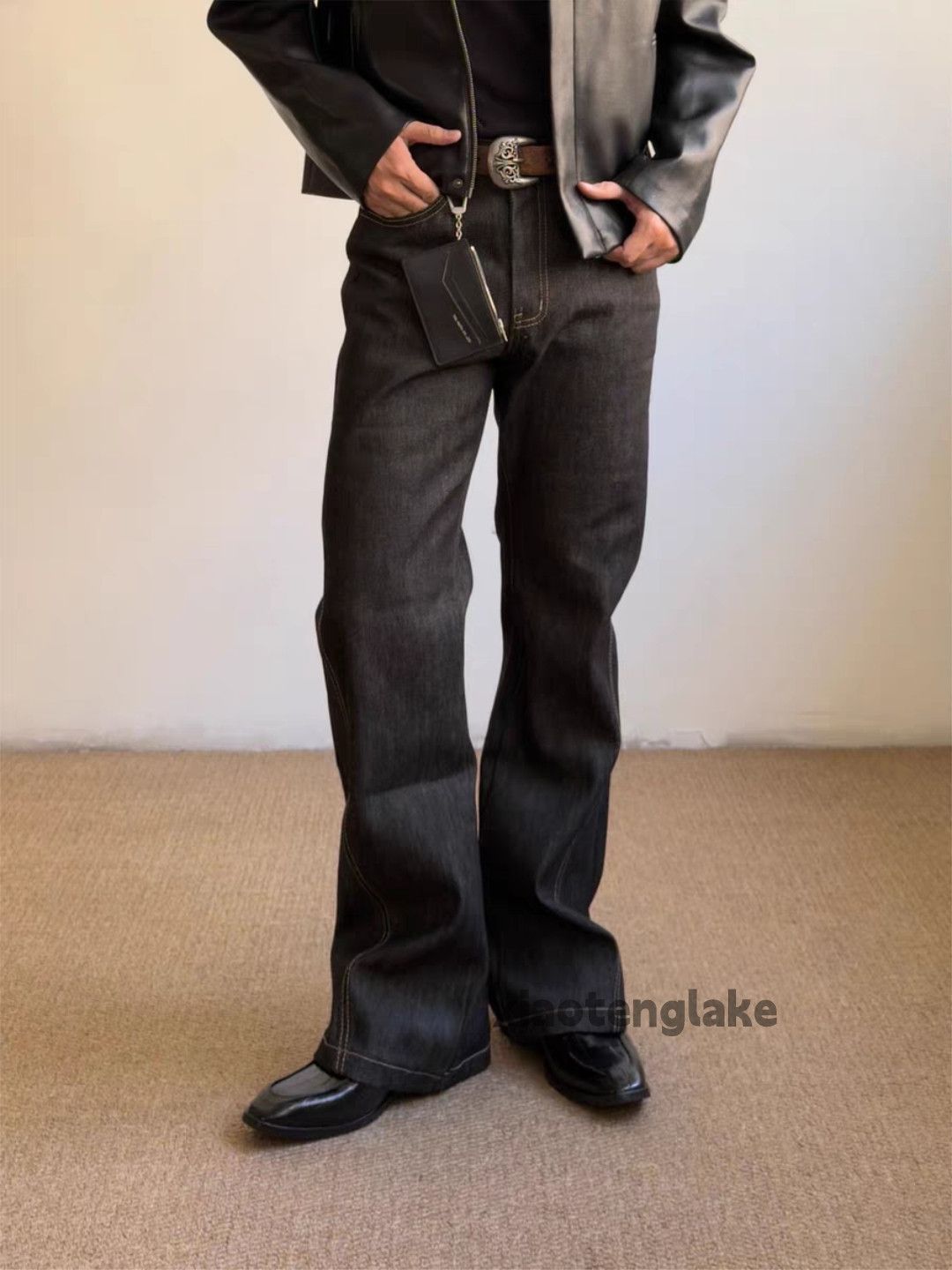 Jean Xz denim wide Leg flared yuppie cleanfit punk jeans Size US 32 / EU 48 - 1 Thumbnail