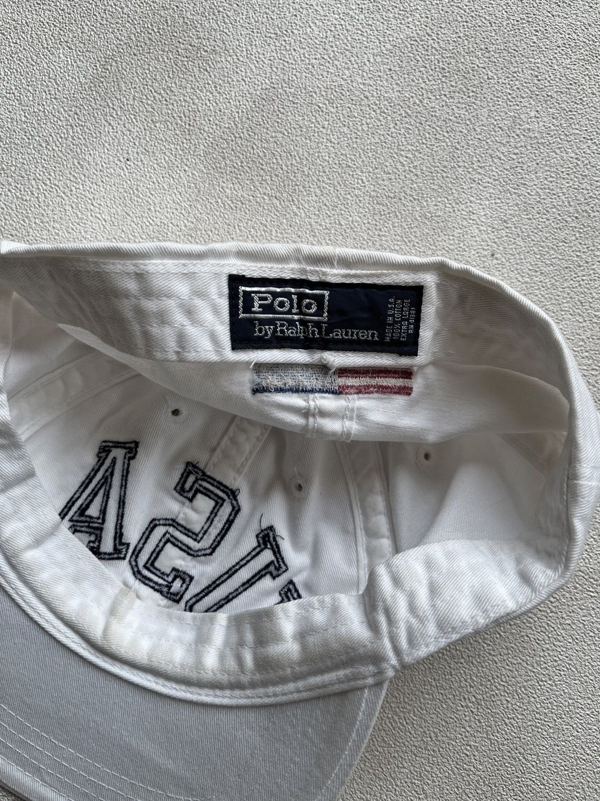 Polo Ralph Lauren Vintage Polo Ralph Lauren Snapback White Size 30 - 4 Thumbnail