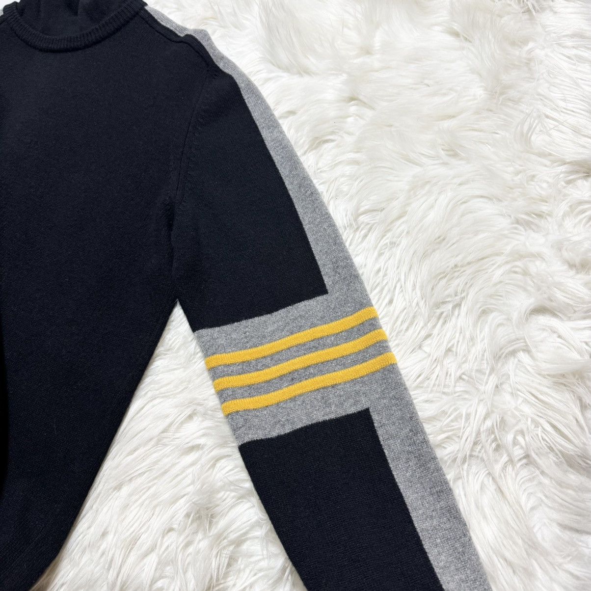 Hermes Hermes high neck color-blocked striped sweater Size US XL / EU 56 / 4 - 9 Thumbnail