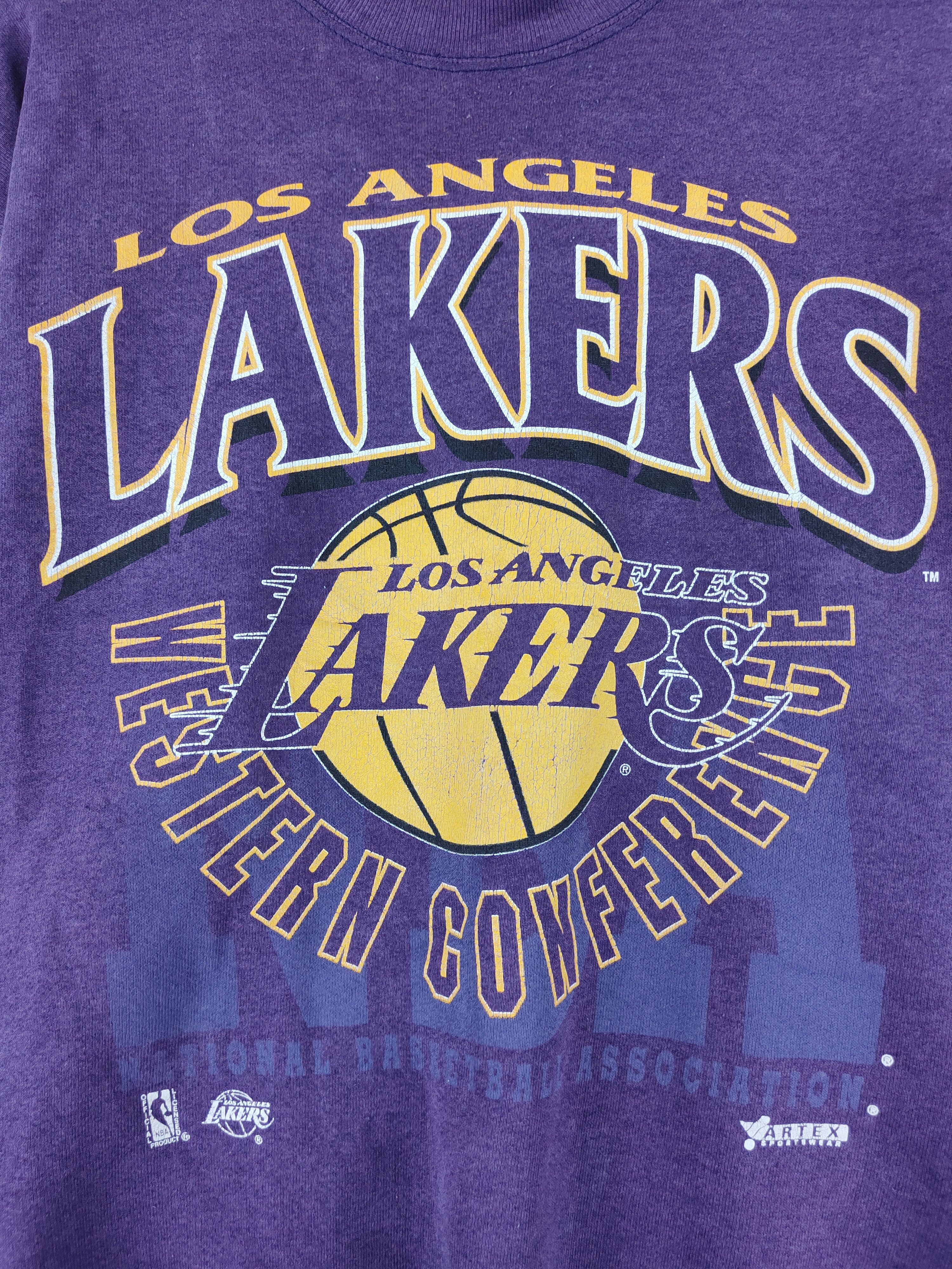 NBA DL Lakers NBA vintage Purple Sweatshirts #46-159 Size US L / EU 52-54 / 3 - 3 Thumbnail