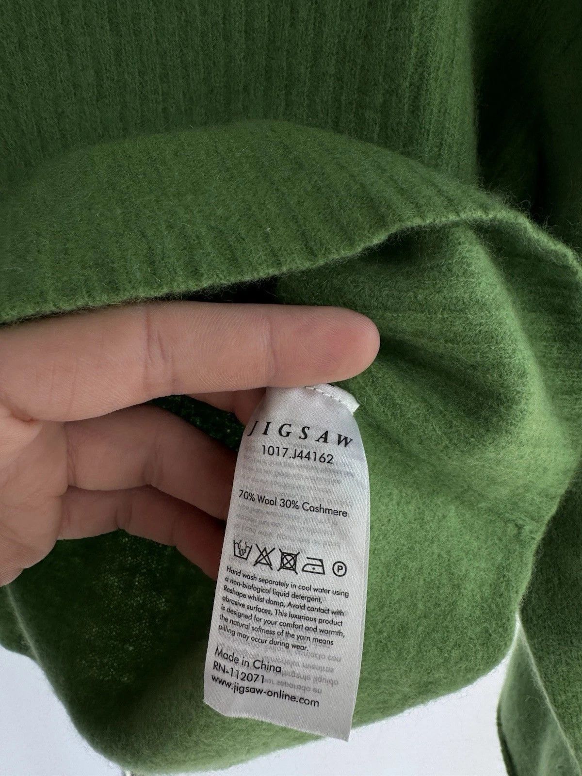 Jigsaw JIGSAW Green Sweater Size:M Wumen Classic Crew Neck Jumper Size M / US 6-8 / IT 42-44 - 7 Thumbnail