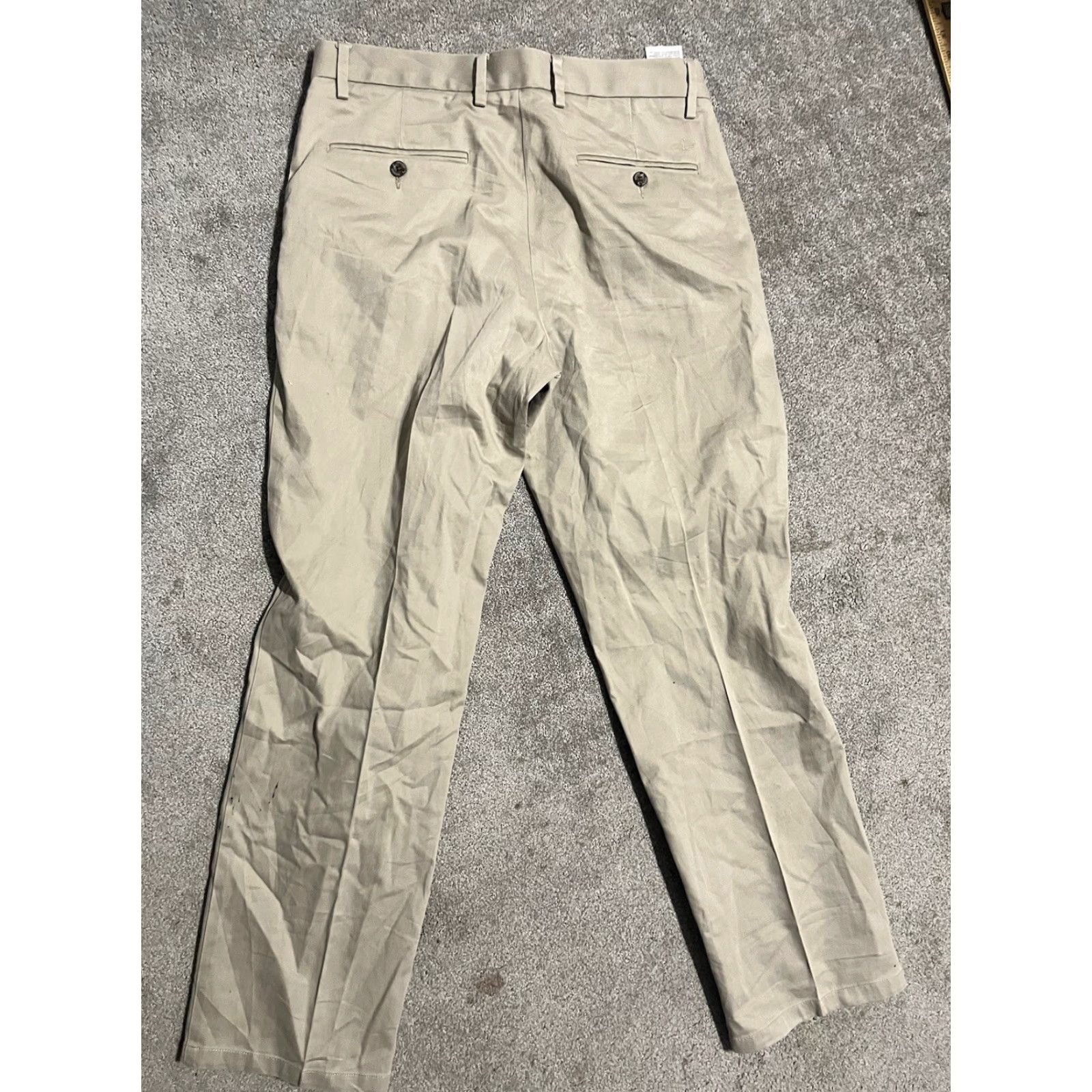 Dockers DOCKERS Pants Flat Front Straight Regular Men 34x30 Beige Chino Classic Belt Loops Cotton Lounge/Workwear Size US 34 / EU 50 - 3 Thumbnail