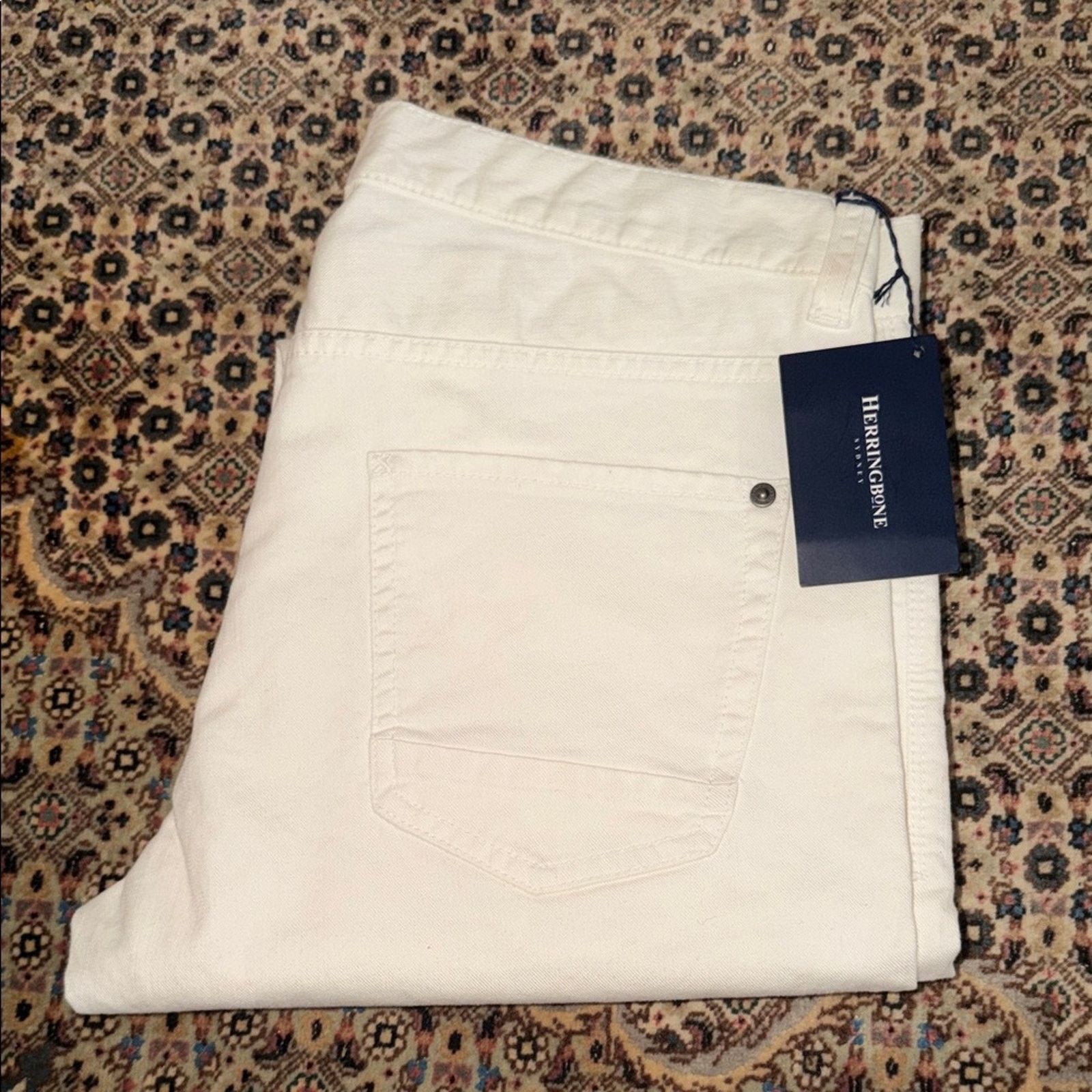 & Other Stories Herringbone Sydney White Jeans Men's Size 32 Size US 32 / EU 48 - 1 Thumbnail