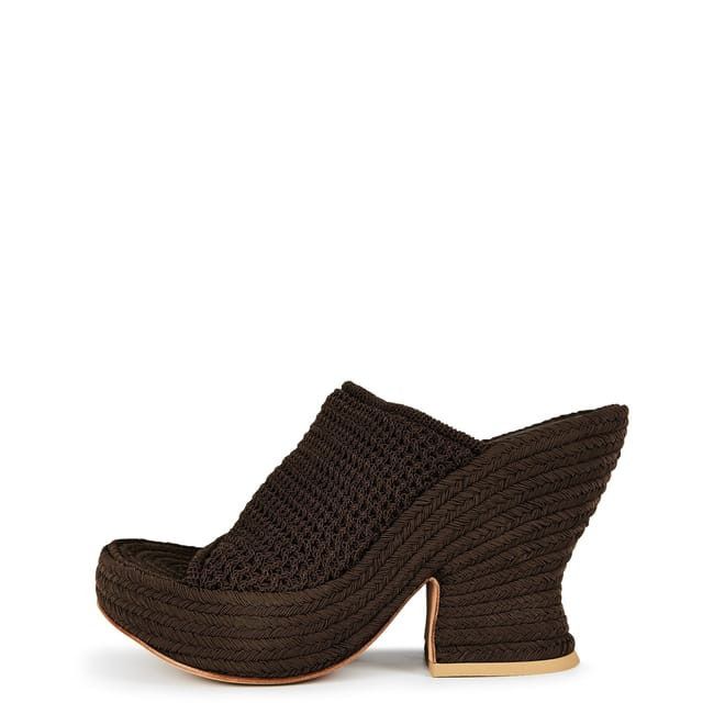Bottega Veneta Bottega Veneta Bv Wedge Mules in Brown Size US 6 / IT 36 - 2 Thumbnail