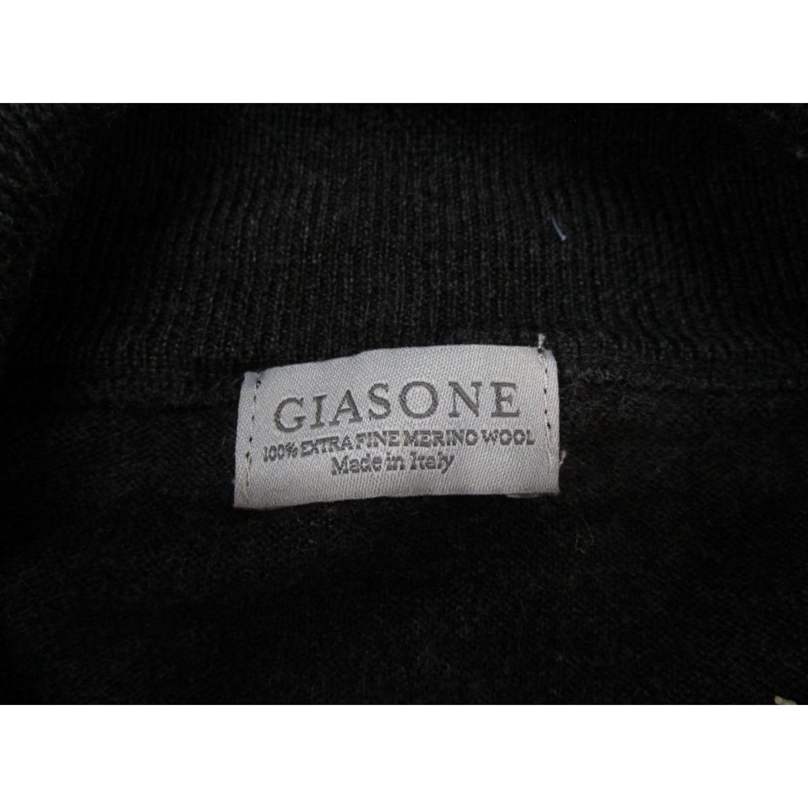 Vintage Giasone Wool 1/4 Zip Sweater Mens Gray 100% Merino Pullover Size US M / EU 48-50 / 2 - 2 Thumbnail