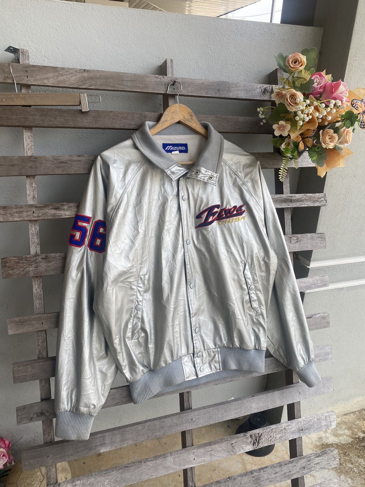 MLB × Mizuno × Vintage Vintage 90s Mizuno Bomber Varsity Jacket Size US L / EU 52-54 / 3 - 1 Thumbnail