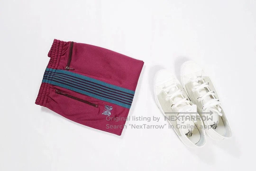 Needles Needles Track Pant in Burgundy with Embroidery. Size US 32 / EU 48 - 6 Thumbnail