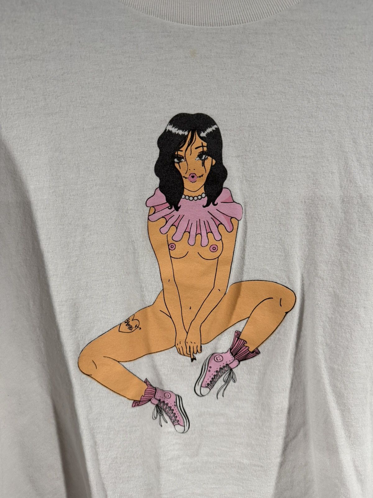 Vintage 2000s Y2K Vintage Naked Girl Cropped Skater Grunge Tee M Size US M / EU 48-50 / 2 - 2 Thumbnail