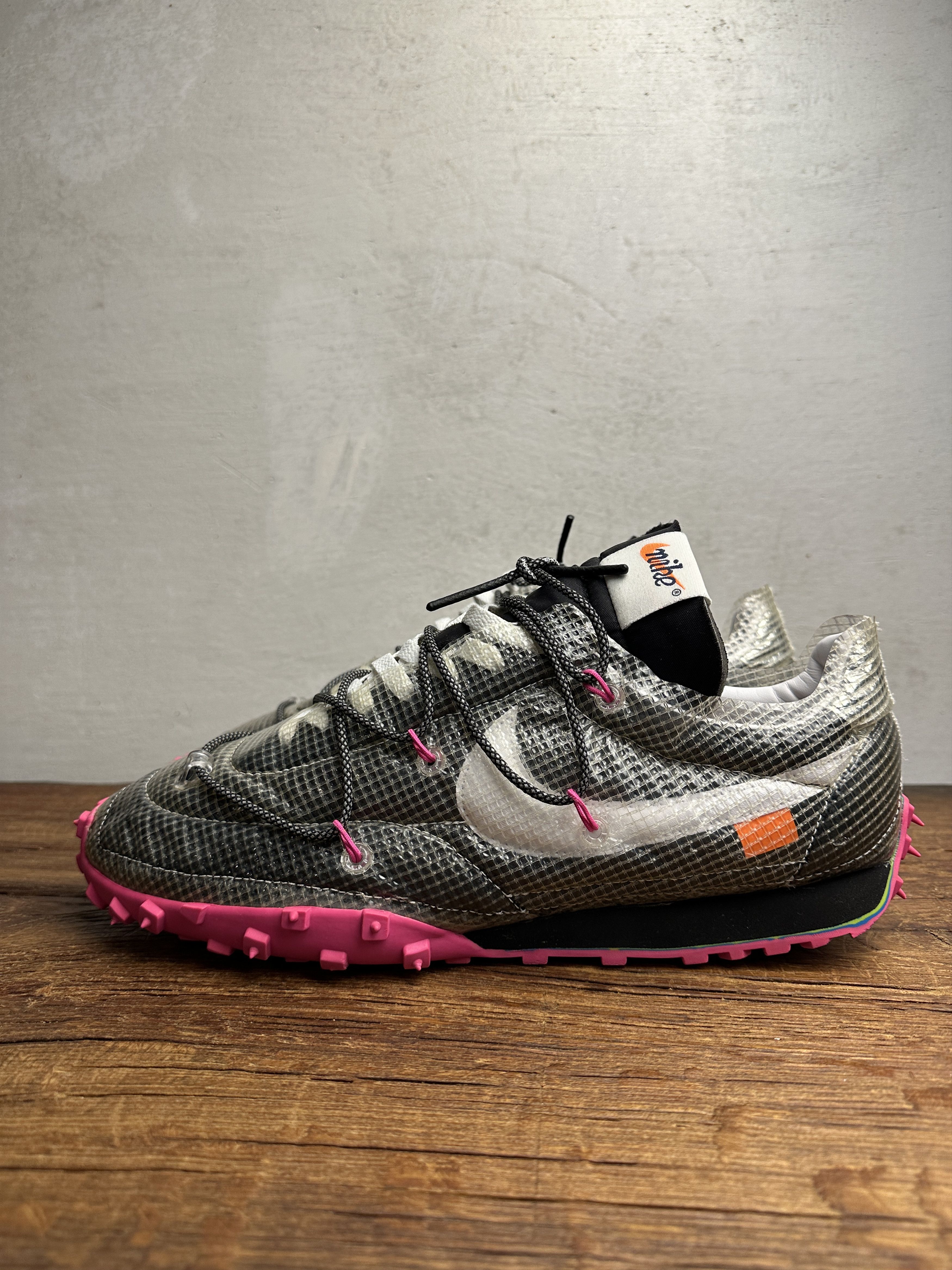 Off-White Off-White x Nike Waffle Racer Fuchsia Sneakers Size US 12 / EU 45 - 2 Thumbnail