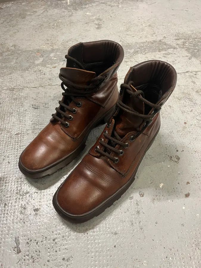 Miu Miu 2000s Miu Miu Brown Eroded Leather Boots Size US 8 / EU 41 - 5 Thumbnail