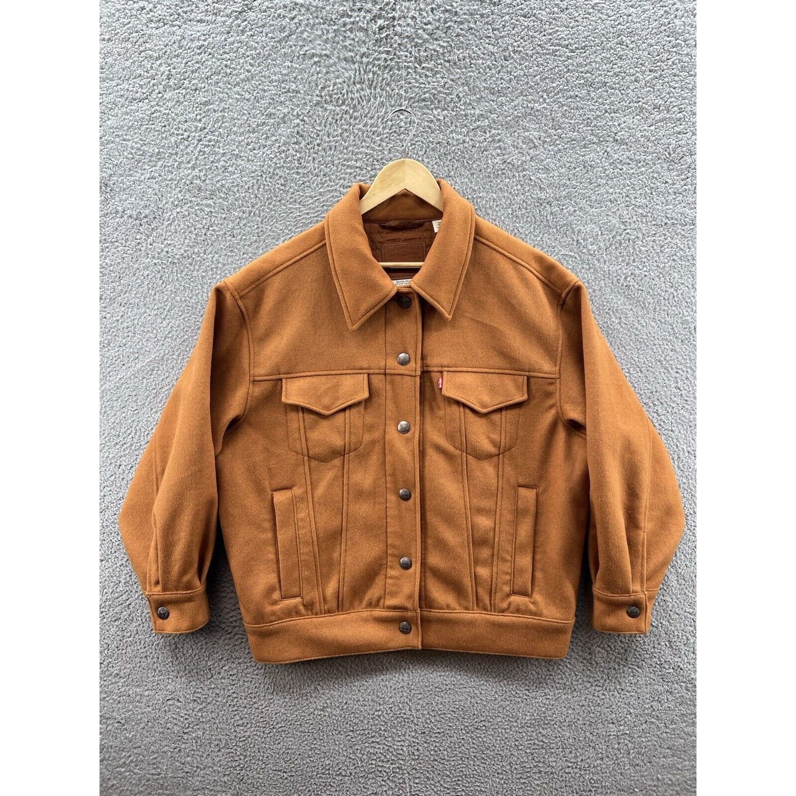 Levi's Levi's Wool Blend Wing Collar Varsity Trucker Orange Jacket Size L / US 10 / IT 46 - 1 Thumbnail