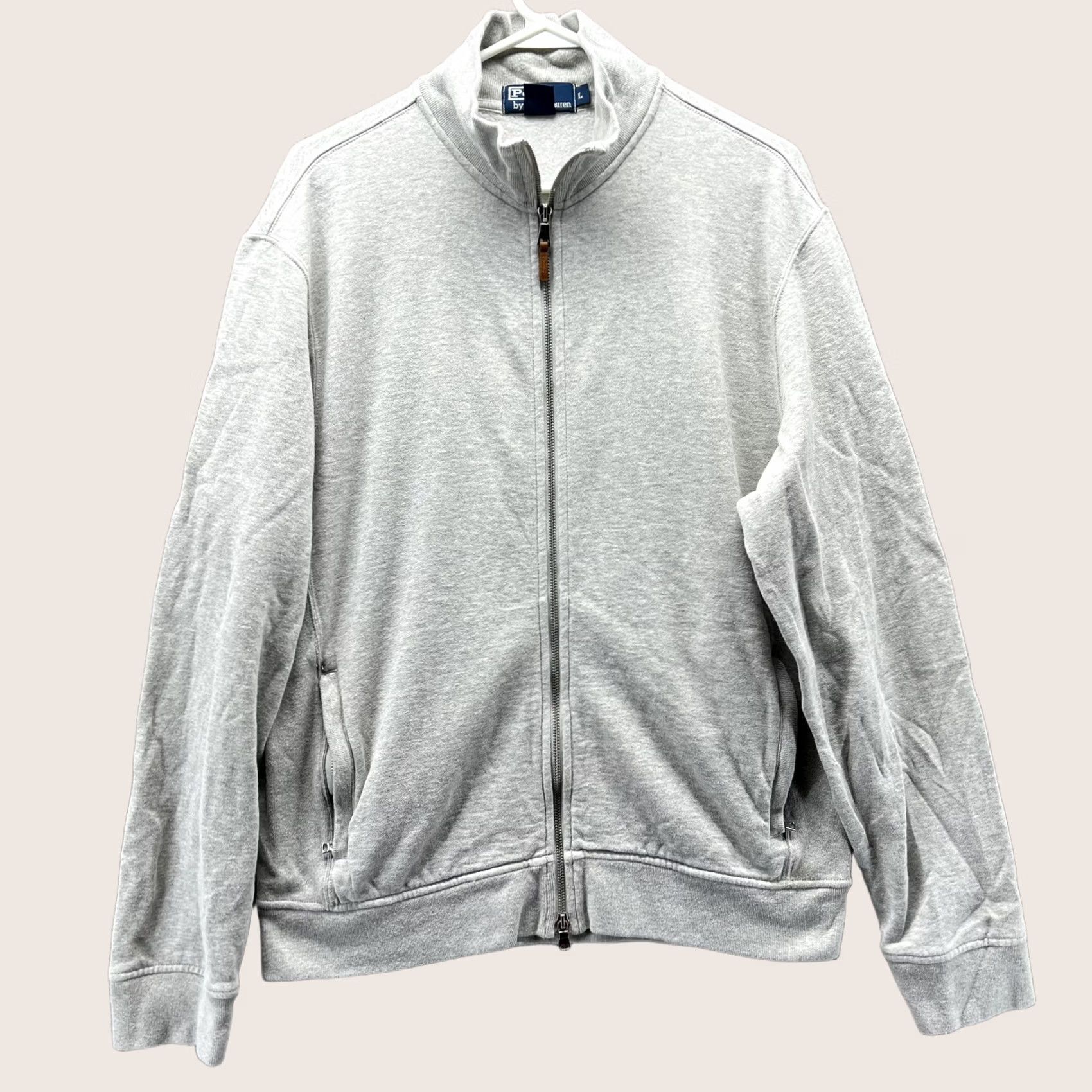 Polo Ralph Lauren VINTAGE Polo Ralph Lauren Sweatshirt Mens Large Gray Full Zip Fleece Jacket Pockets 90s Mens Size US L / EU 52-54 / 3 - 1 Thumbnail
