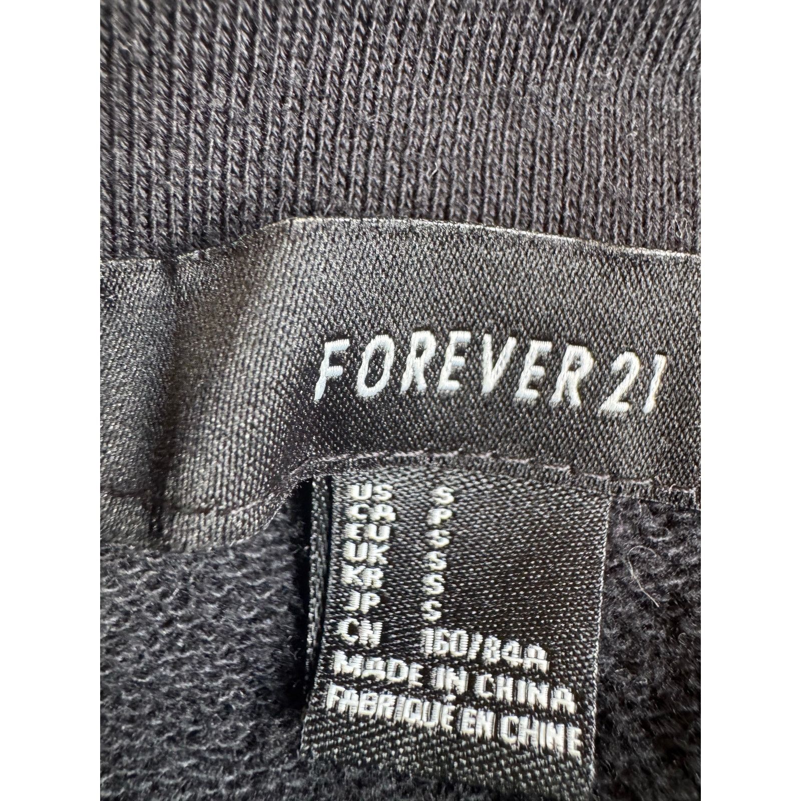 Forever 21 Black Moto Jacket Asymmetrical Zip Knit Biker Size Small Size S / US 4 / IT 40 - 5 Thumbnail