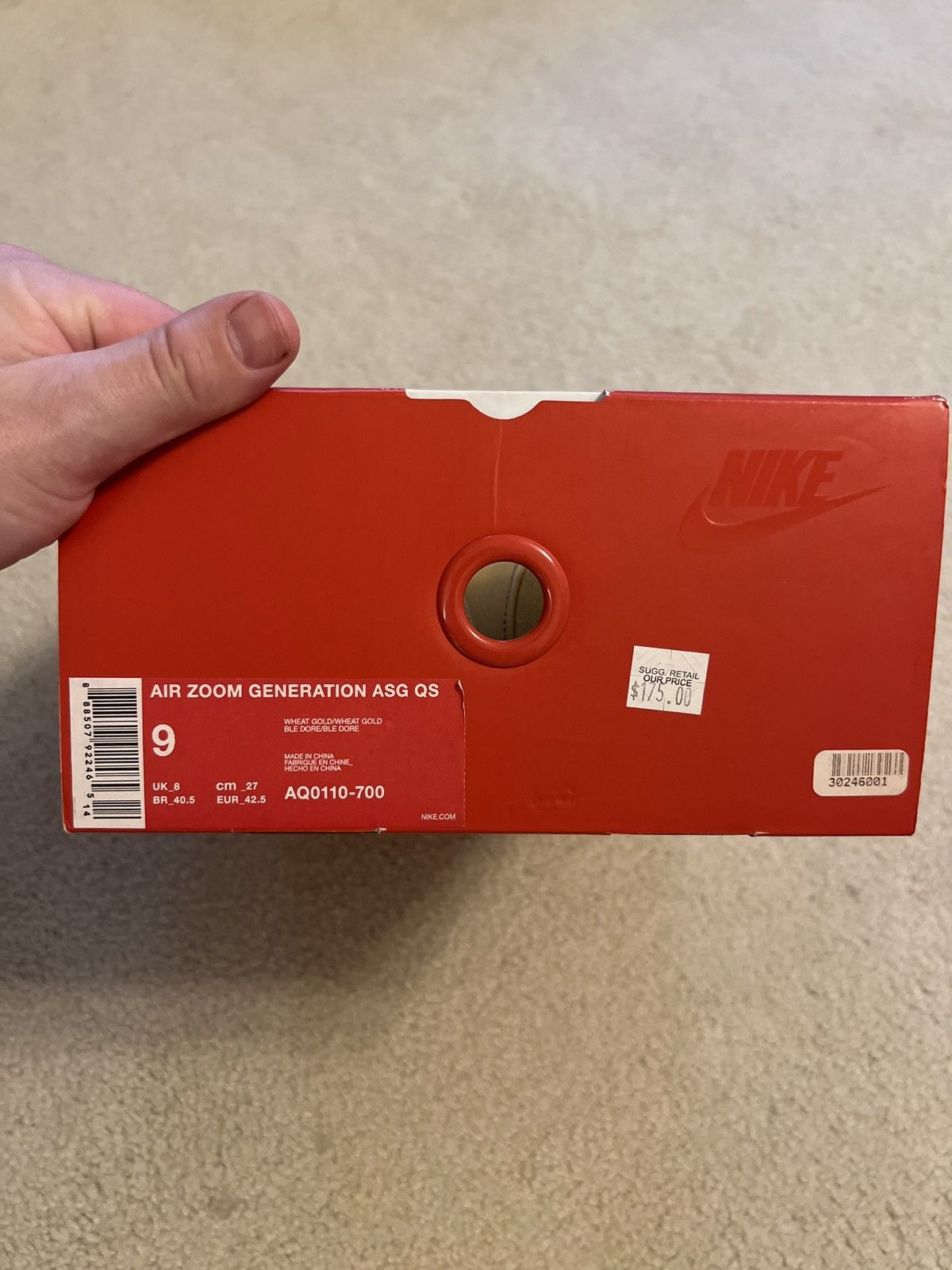 Nike Nike Air Zoom Generation ASQ QS (Wheat Retro) Size US 9 / EU 42 - 6 Thumbnail