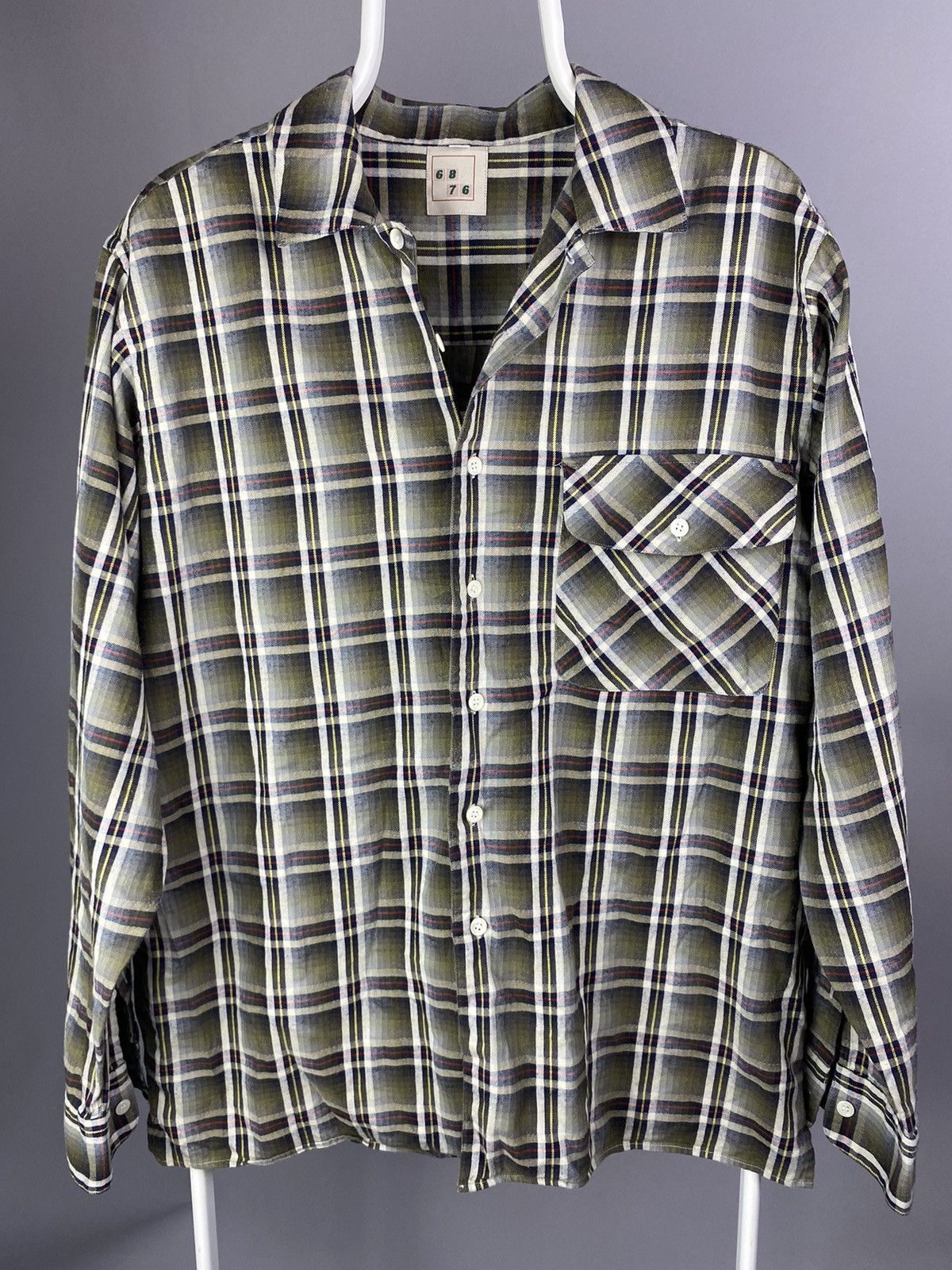 6876 6876 Archive Plaid Button-Up Shirt — Rare British Streetwear Size US XL / EU 56 / 4 - 1 Thumbnail