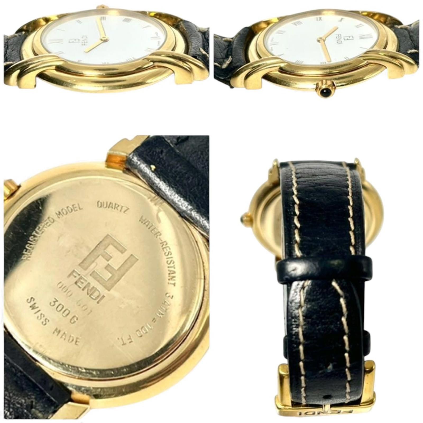 Fendi Fendi - Vintage Gold Tone Leather Strap Watch Size ONE SIZE - 8 Thumbnail
