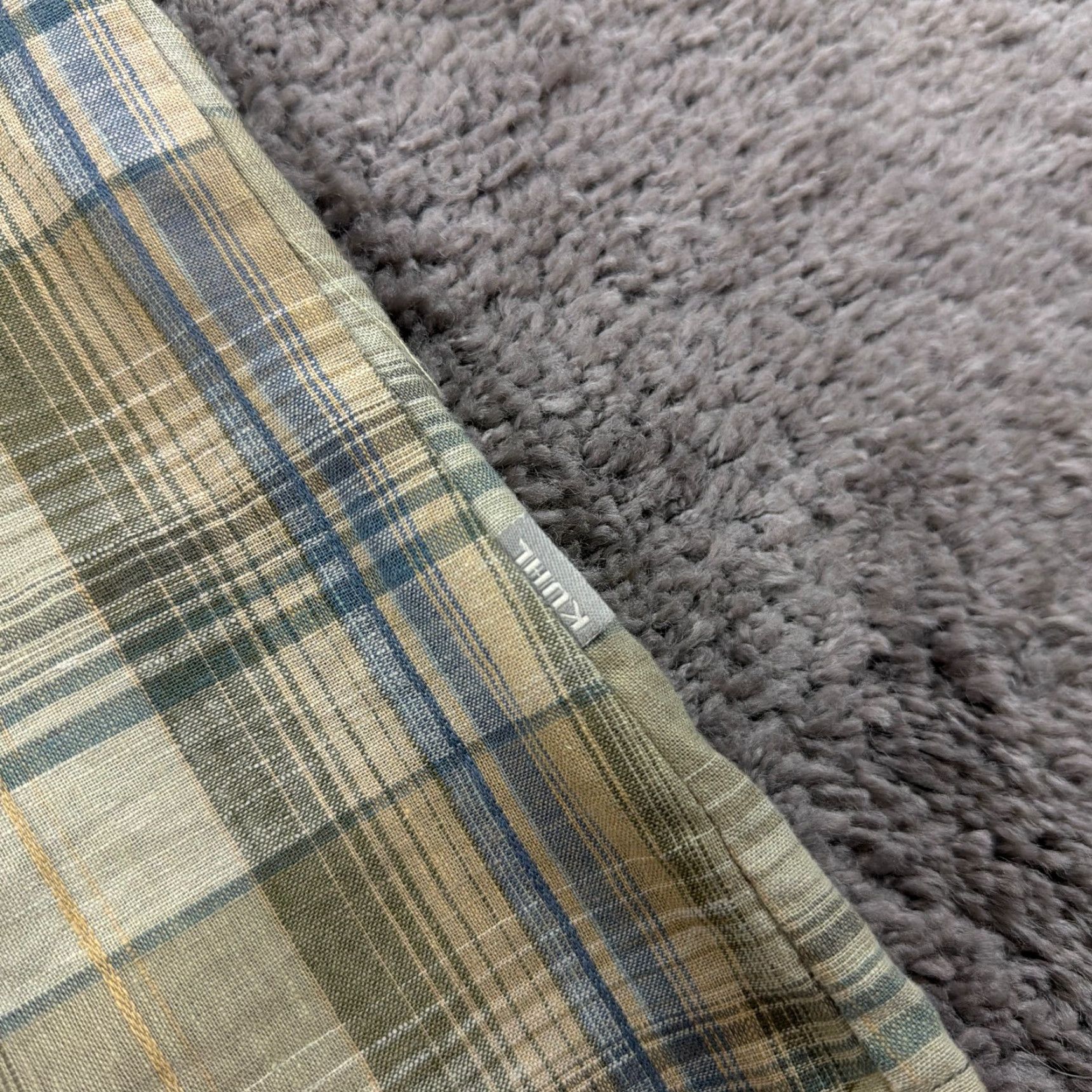 Vintage Kuhl Shirt Mens L Green Plaid Short Sleeve Button Up Linen Cotton Breathable Logo Size US L / EU 52-54 / 3 - 4 Thumbnail