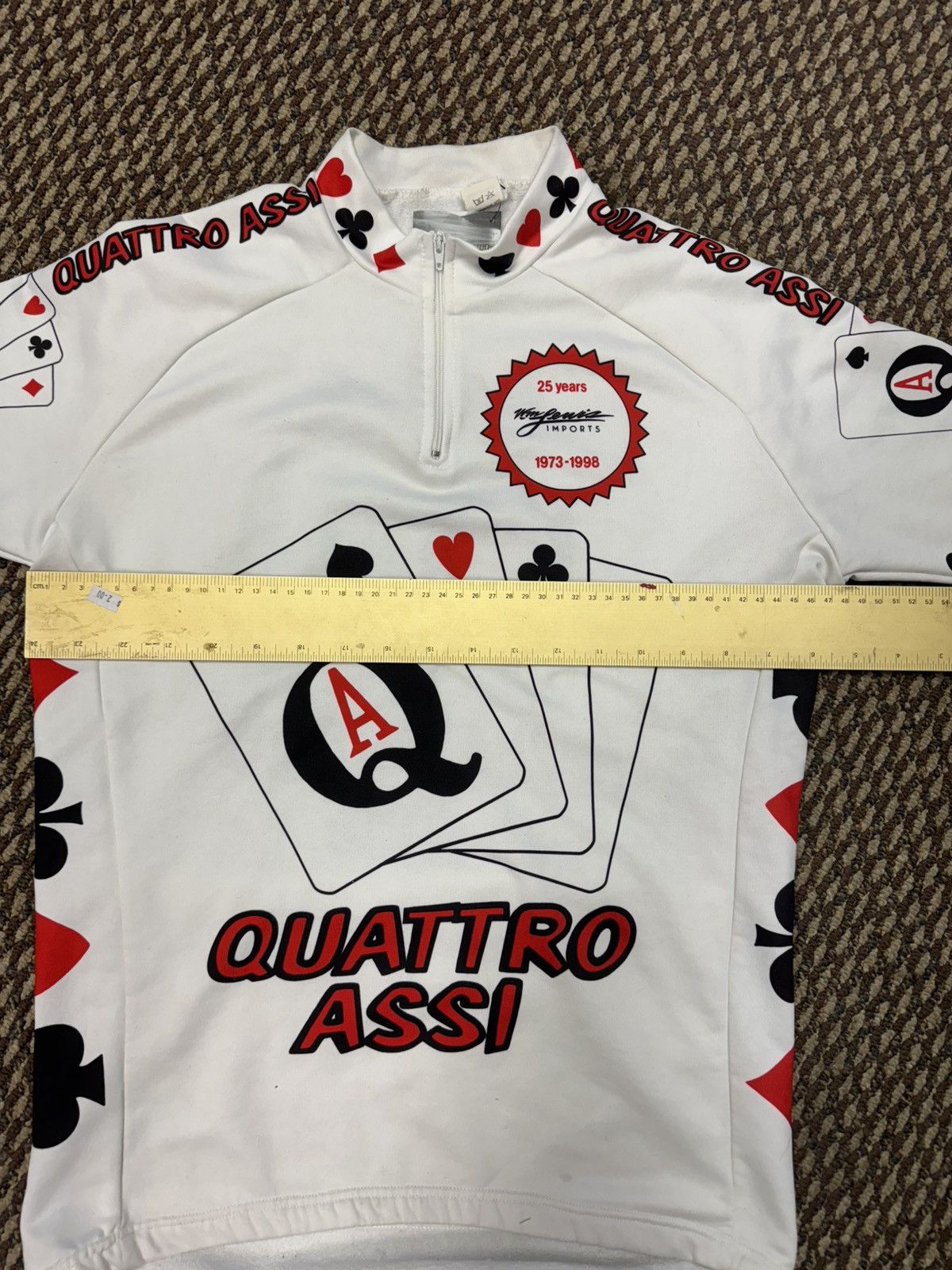 Vintage 1998 Quattro Assi Cards Cycling Tee Size US M / EU 48-50 / 2 - 3 Thumbnail