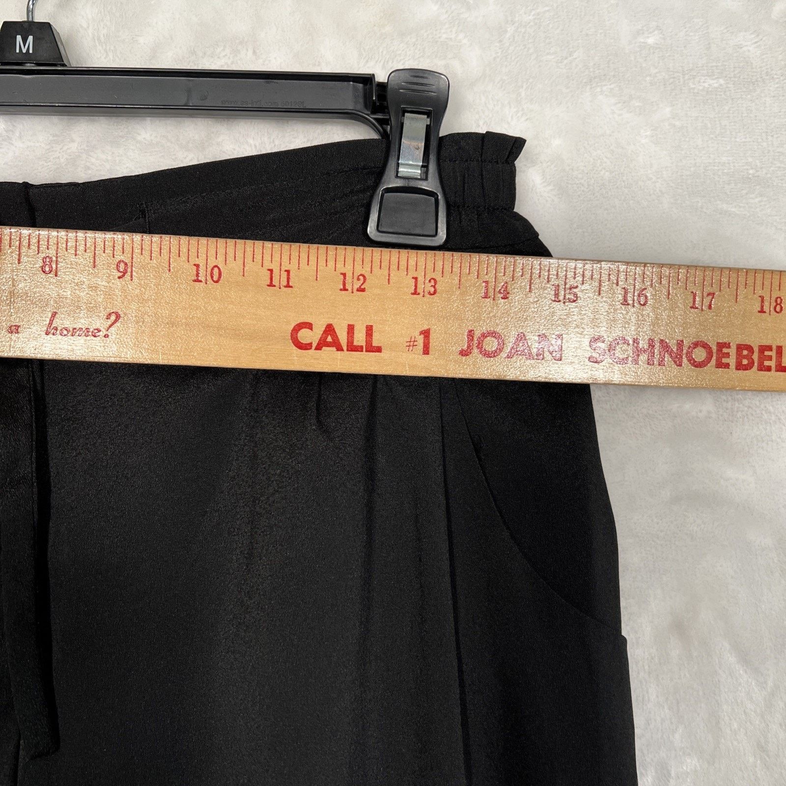 Apt. 9 NWT Apt.9 Black Tie Waist Pull-On Pleated Soft Dress Pants Size 25" / US 0 / IT 36 - 5 Thumbnail