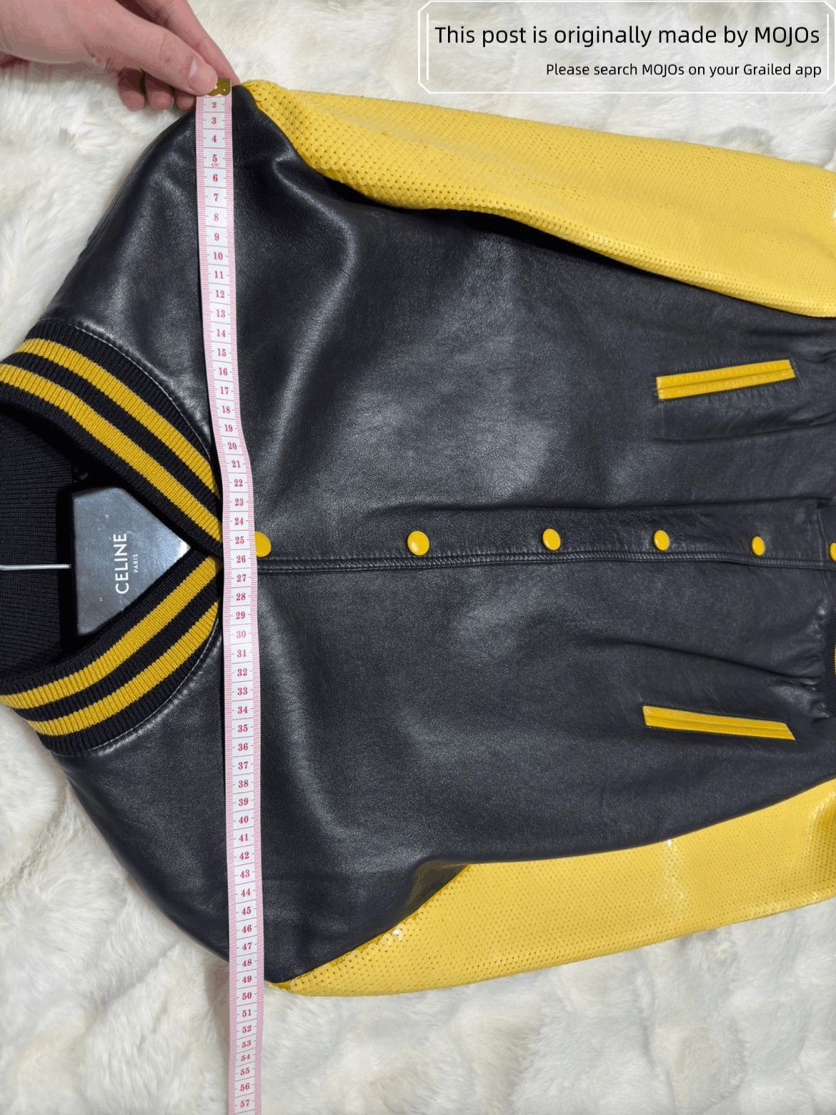 Celine Sz 50 Celine Scale Sleeves Leather Jacket Size US M / EU 48-50 / 2 - 6 Thumbnail