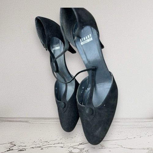 Stuart Weitzman Vintage stuart weitzman Black Tie Satin Heels Shoes Size 8.5 Size US 8.5 / IT 38.5 - 5 Thumbnail