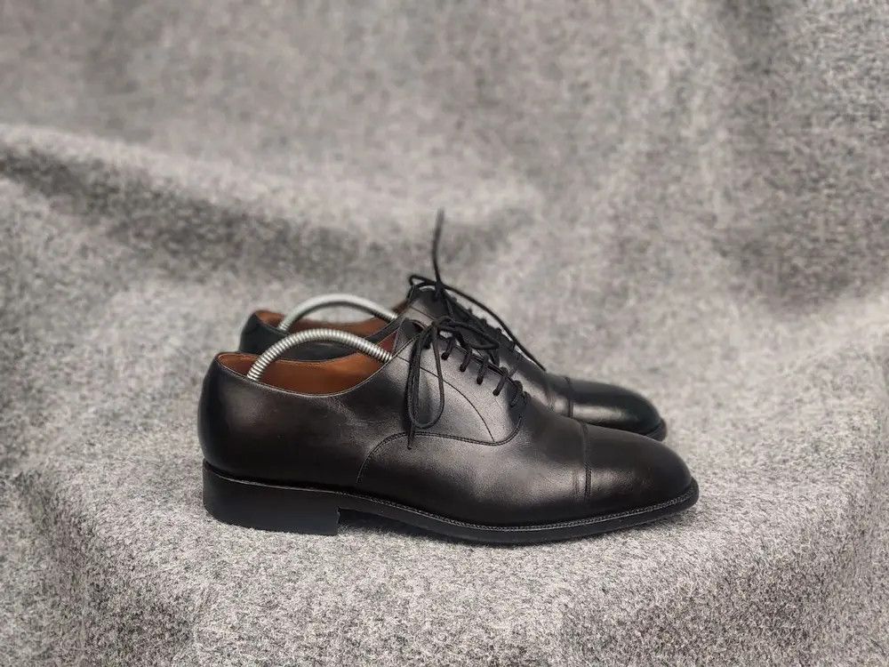 Carmina Carmina Albaladejo Black Calf Leather Cap Toe Oxford shoes Size US 10.5 / EU 43-44 - 1 Thumbnail
