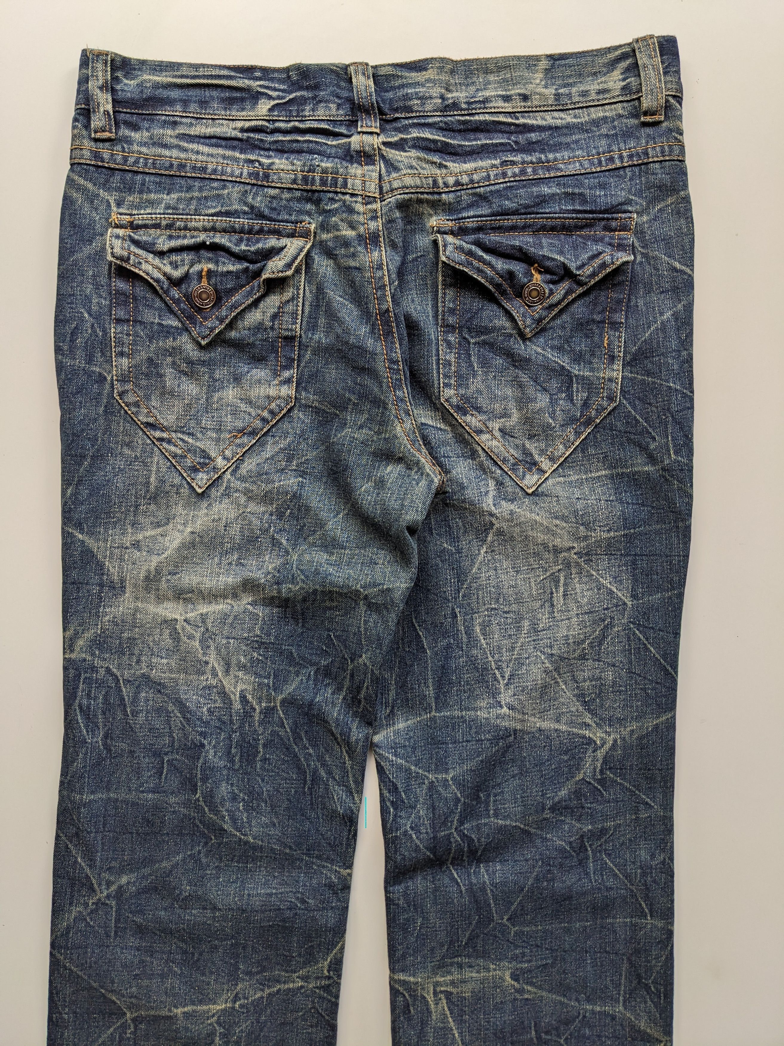 Japanese Brand × Jean × Le Grande Bleu (L.G.B.) Japanese brand wrinkle faded jeans Size US 35 - 4 Thumbnail