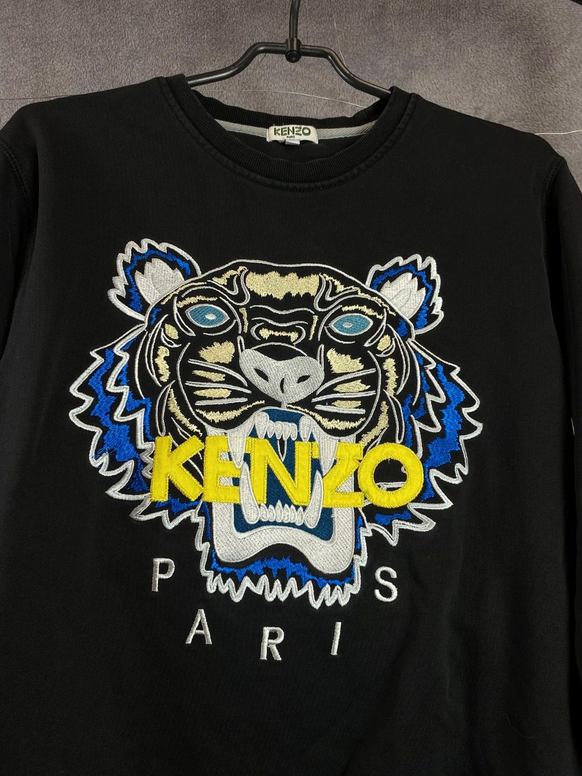 Kenzo Kenzo Tiger Head Black Embroidered Sweatshirt S Size US S / EU 44-46 / 1 - 2 Thumbnail