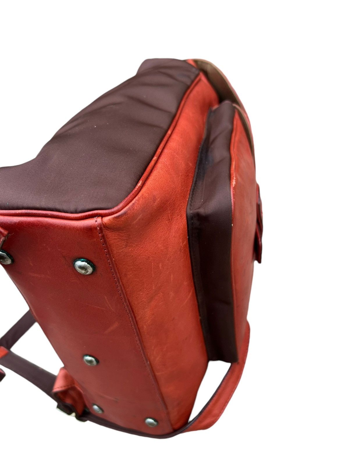 Leather Vintage Dakota Japan Distressed Patina Leather Backpack Bag Size ONE SIZE - 16 Thumbnail