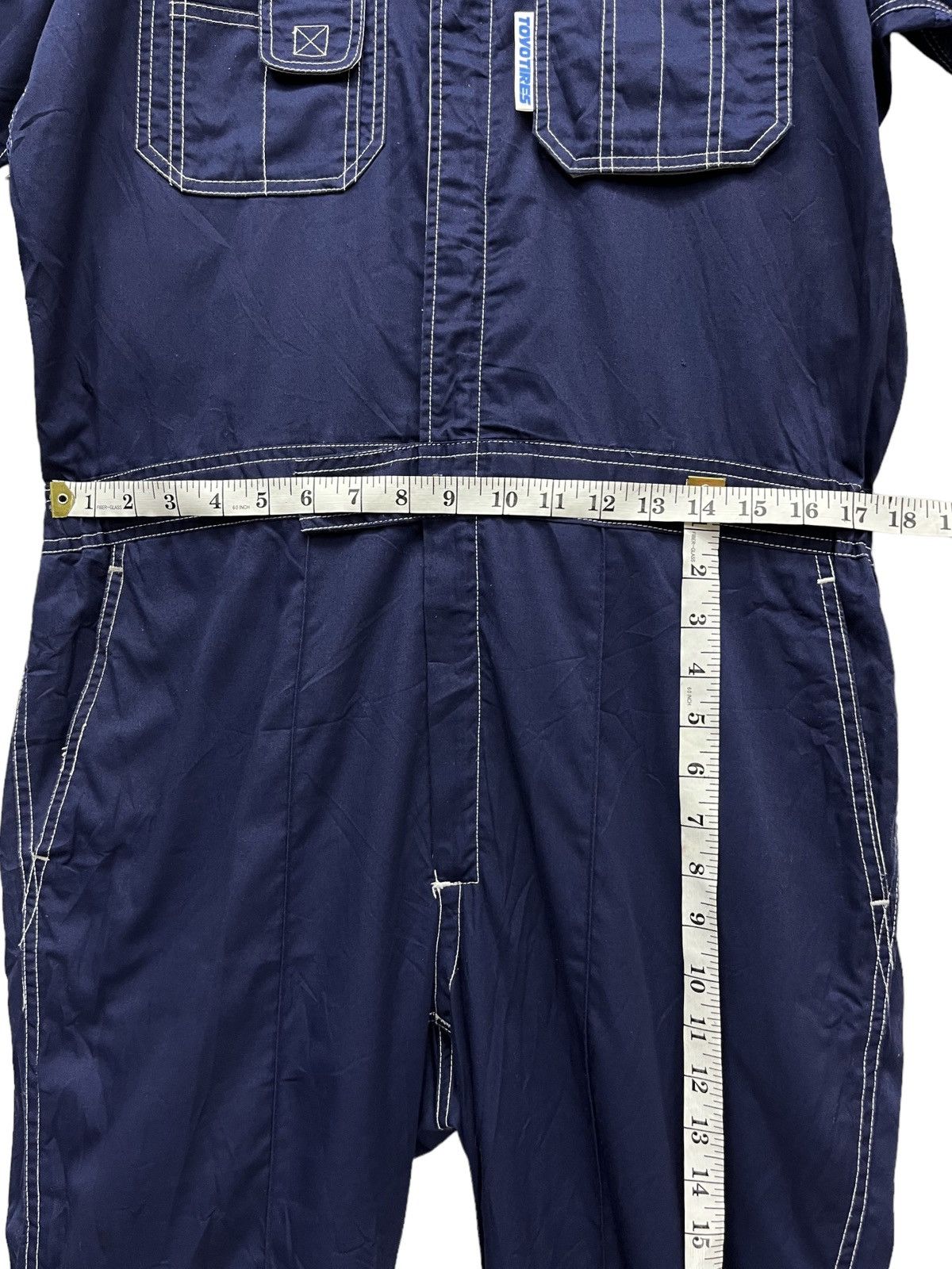 NASCAR 🏁Vintage TOYOTIRES JAPAN Light PolyCotton Coverall Jumpsuit Size US 33 - 8 Thumbnail