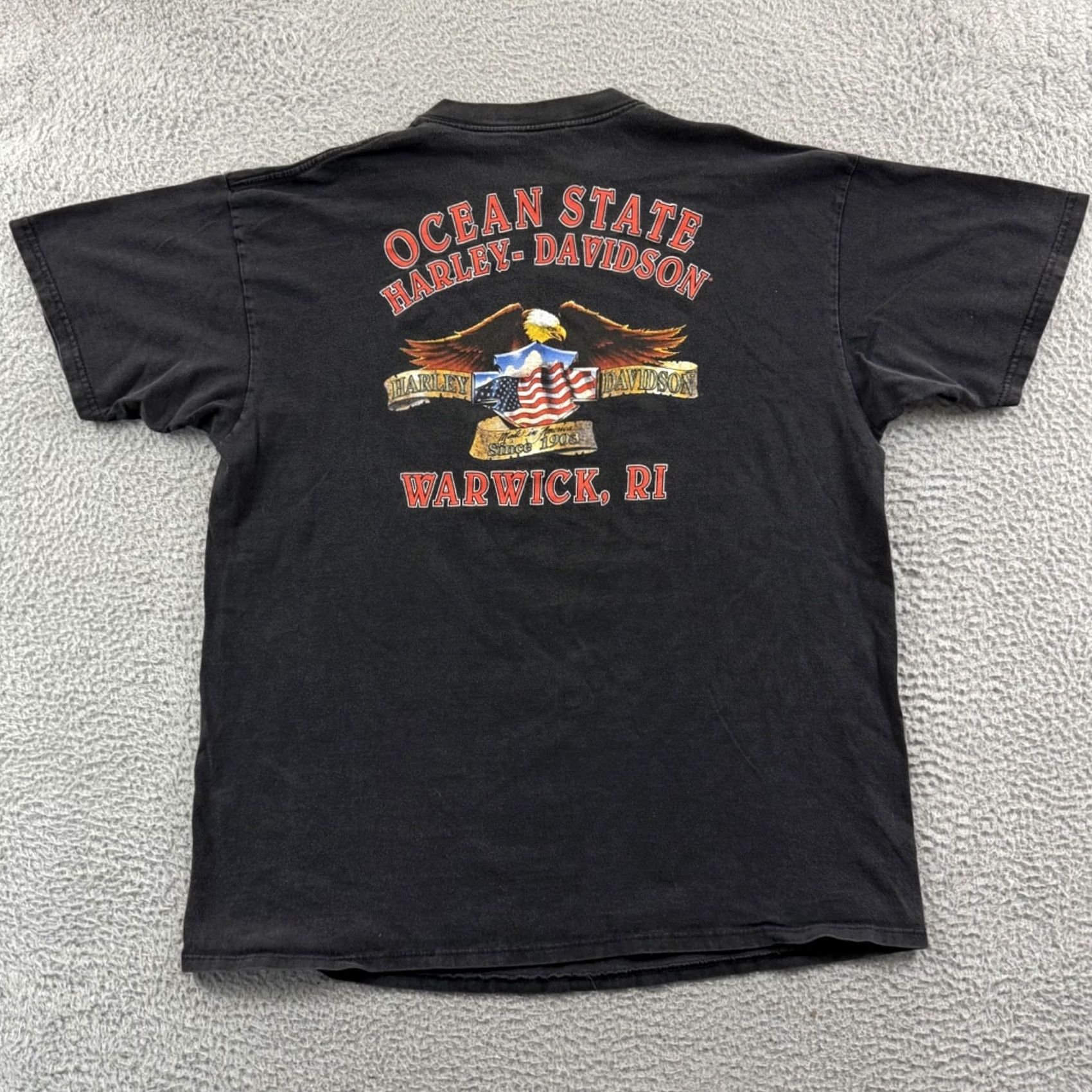 Harley Davidson VINTAGE Harley-Davidson Shirt Mens XL Black Biker Short Sleeve 90s Motorcycle Graphic Print Logo Size US XL / EU 56 / 4 - 7 Thumbnail