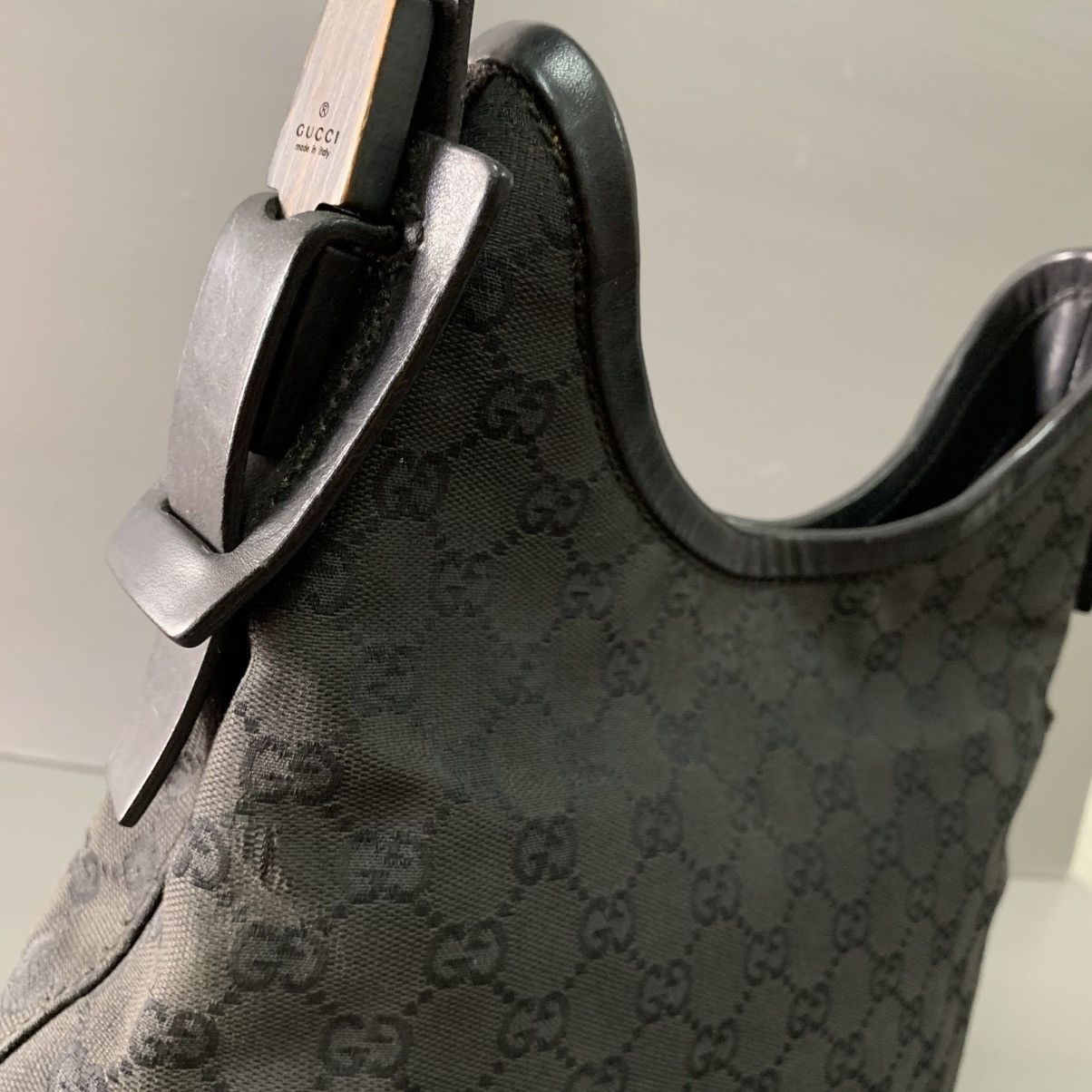 Gucci Gucci Monogram Black Hobo Bag Size ONE SIZE - 6 Thumbnail