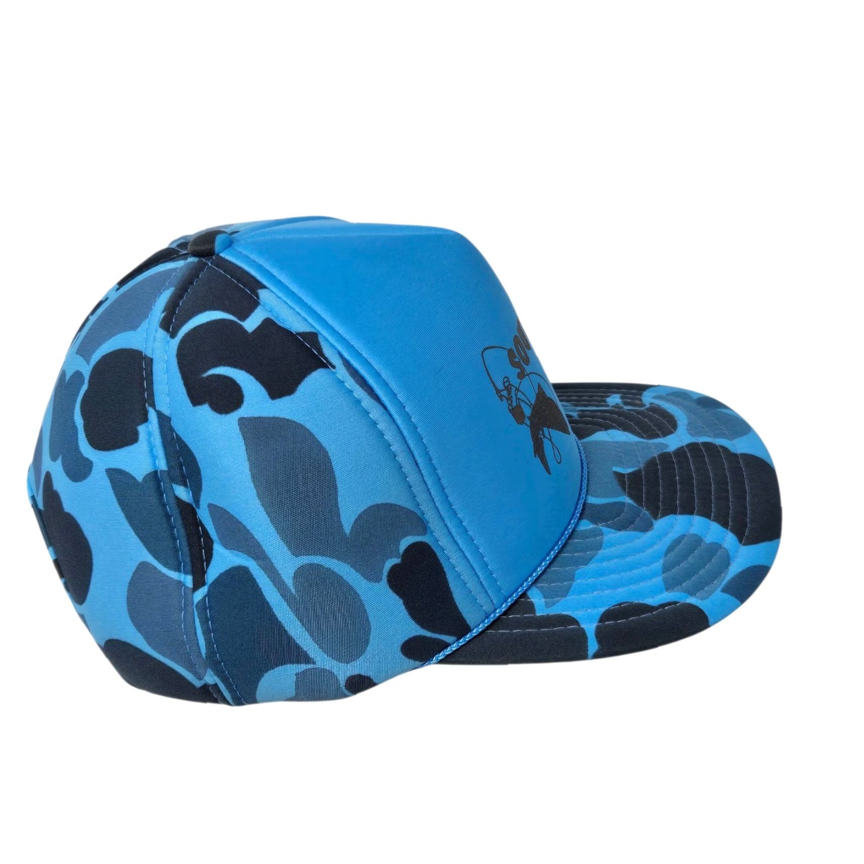 Vintage VINTAGE Southside Tackle Hat Snapback Fly Fishing Blue Camo Sunbury PA Nissin Trucker Hat Adjustable Foam Men Size ONE SIZE - 3 Thumbnail