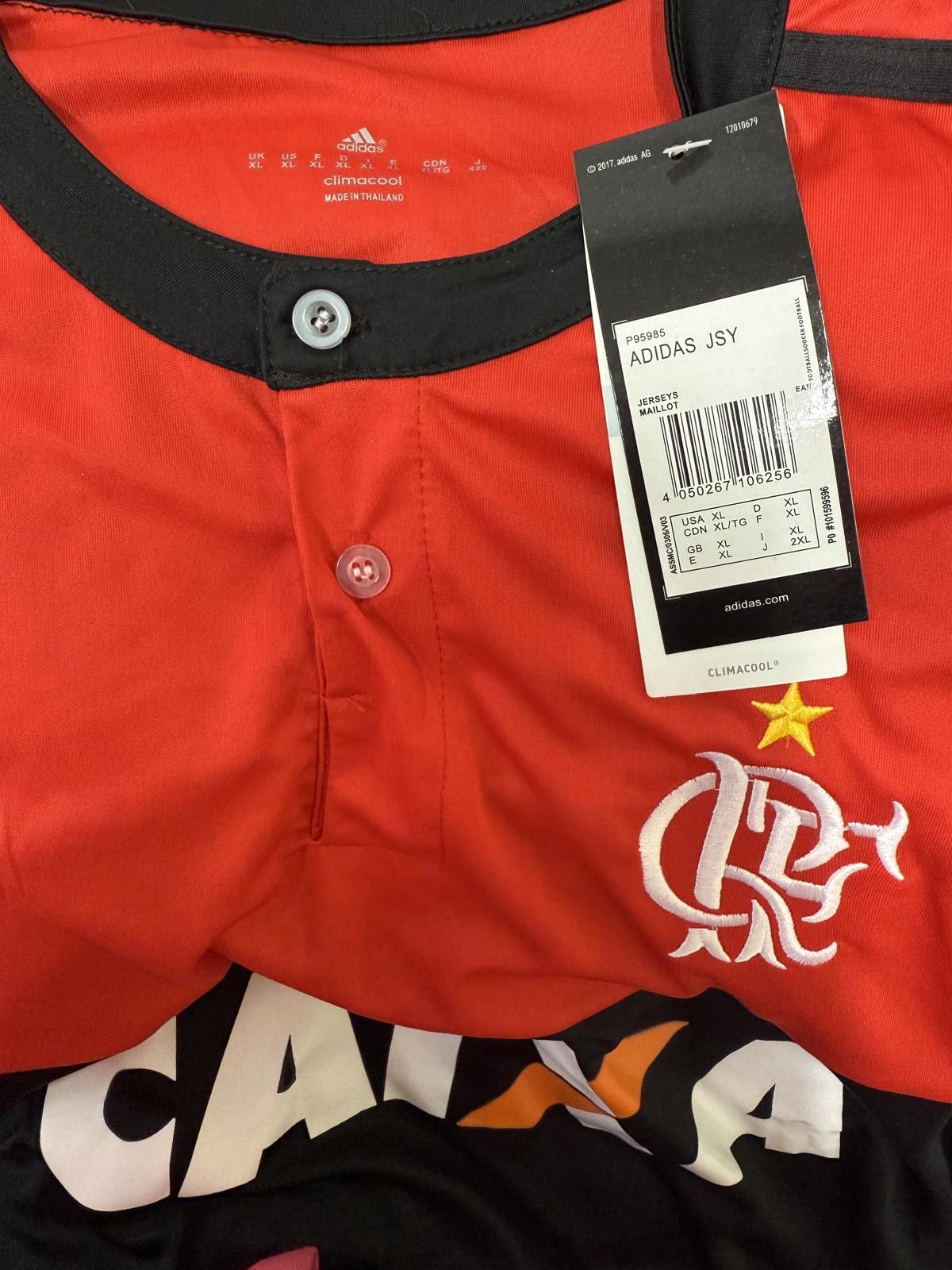 Adidas Adidas Flamengo Soccer Jersey Red and Black Size XL Size US XL / EU 56 / 4 - 3 Thumbnail