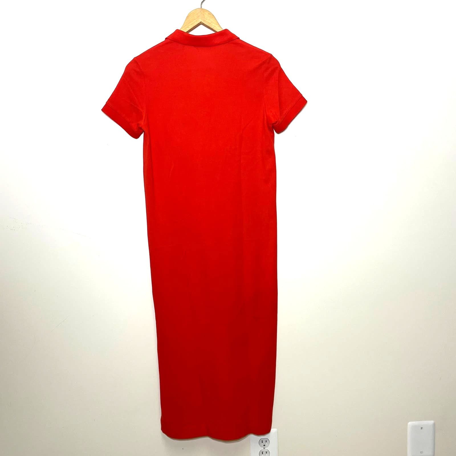 Gant Gant Women Short Sleeve Collared Pique Polo Dress Red XS Size XS / US 0-2 / IT 36-38 - 2 Thumbnail