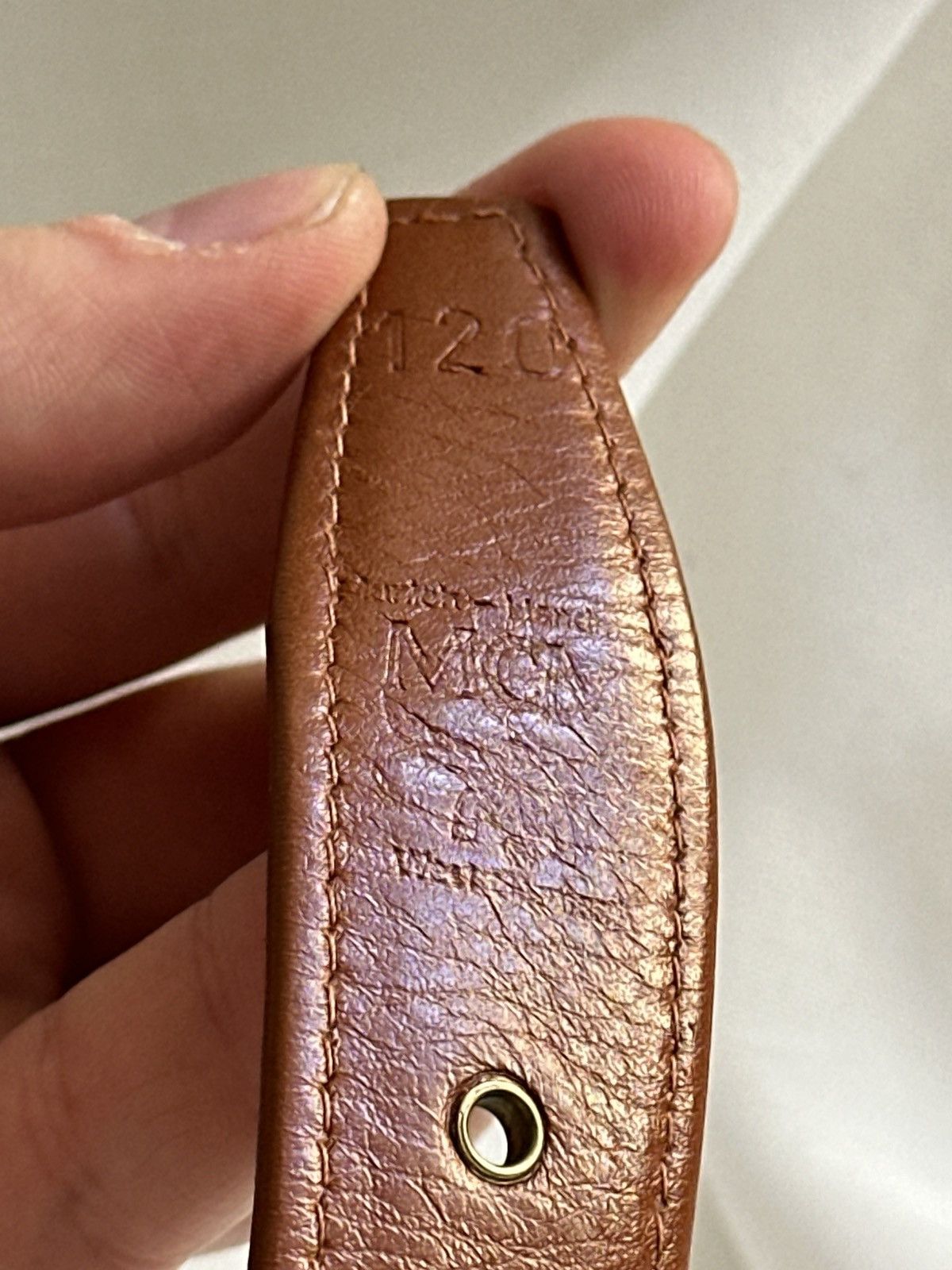 MCM MCM Vintage Rare Luxuru Old Money Brown Leather Belt Size 38 - 2 Thumbnail