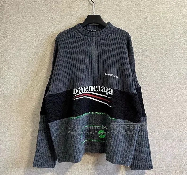 Balenciaga Balenciaga Gray Knit Sweater S. Size US S / EU 44-46 / 1 - 1 Thumbnail