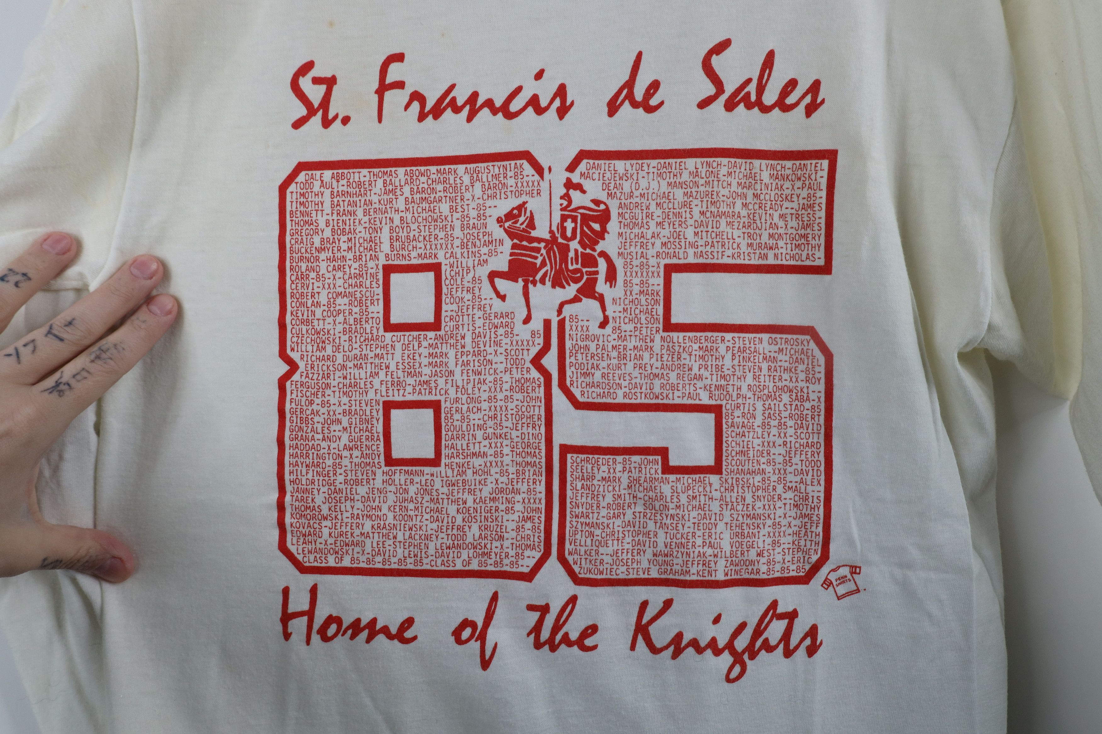 Vintage Vintage 80s Champs Francis de Sales Long Sleeve T-Shirt USA Size US L / EU 52-54 / 3 - 8 Thumbnail
