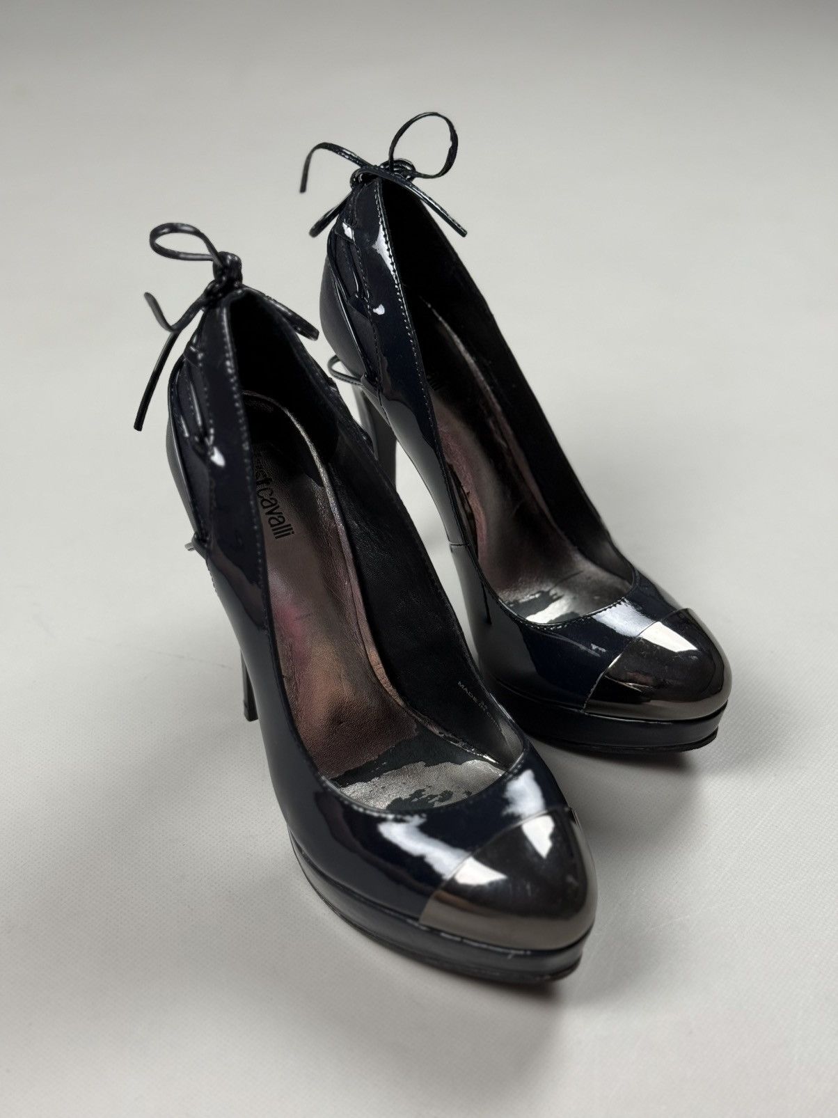 Just Cavalli Roberto Just Cavalli Ladies Pump Heels Patent Leather Size US 8 / IT 38 - 9 Thumbnail