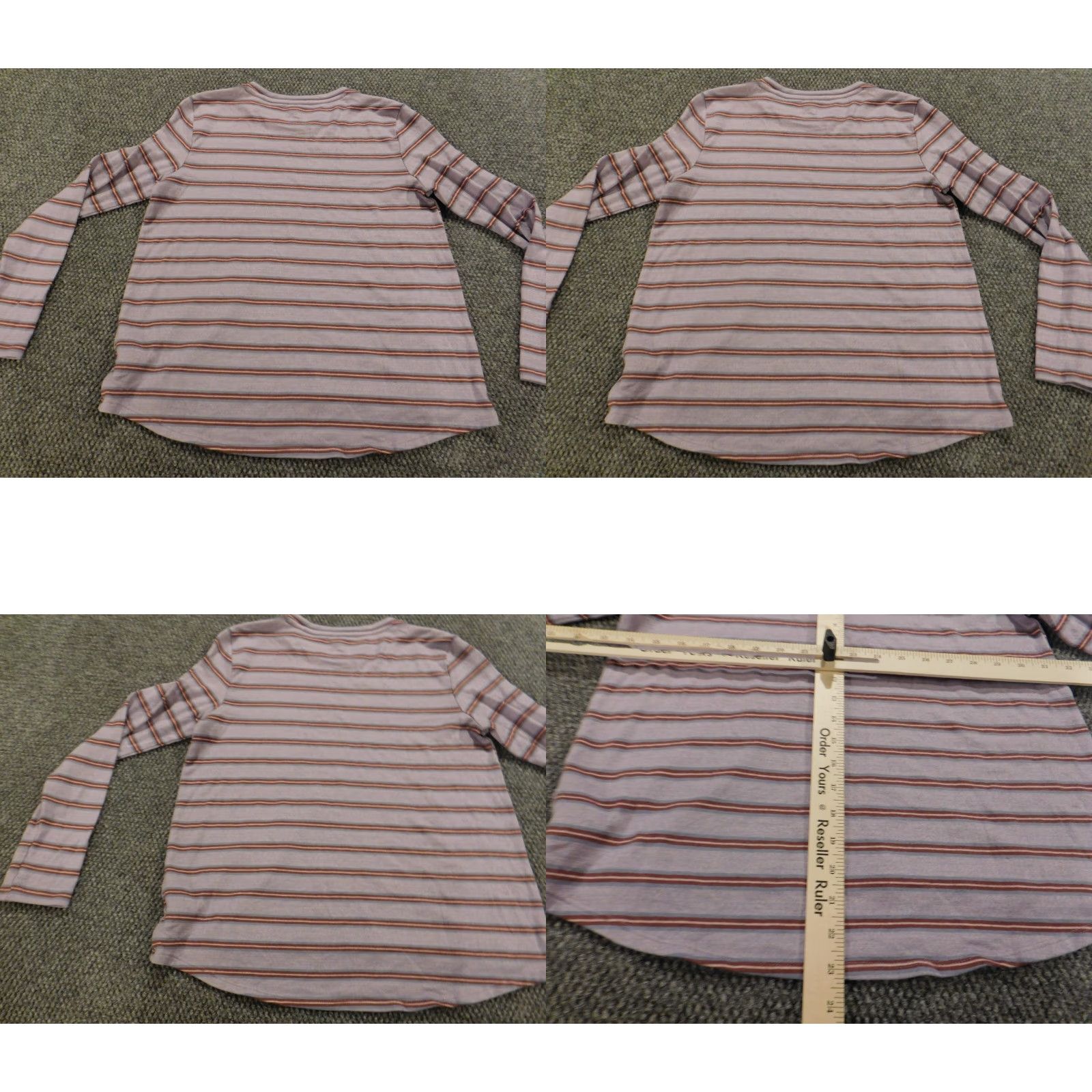 American Eagle Outfitters American Eagle Outfitters Blouse Womens Medium Purple Striped Raglan Sleeve Knit Collared Button-Down Pocket Short Sleeve? Size M / US 6-8 / IT 42-44 - 8 Thumbnail