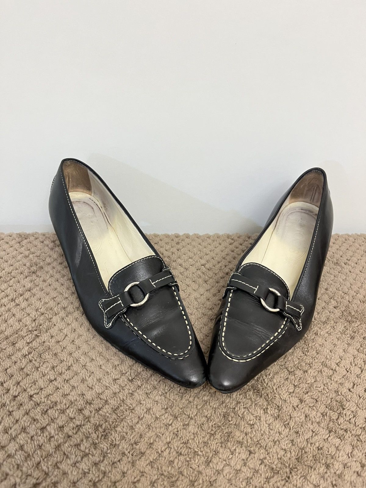 Tod's Tod’s Vintage Black Leather Heeled Sandals Elegant Size US 6 Size US 6 / IT 36 - 2 Thumbnail