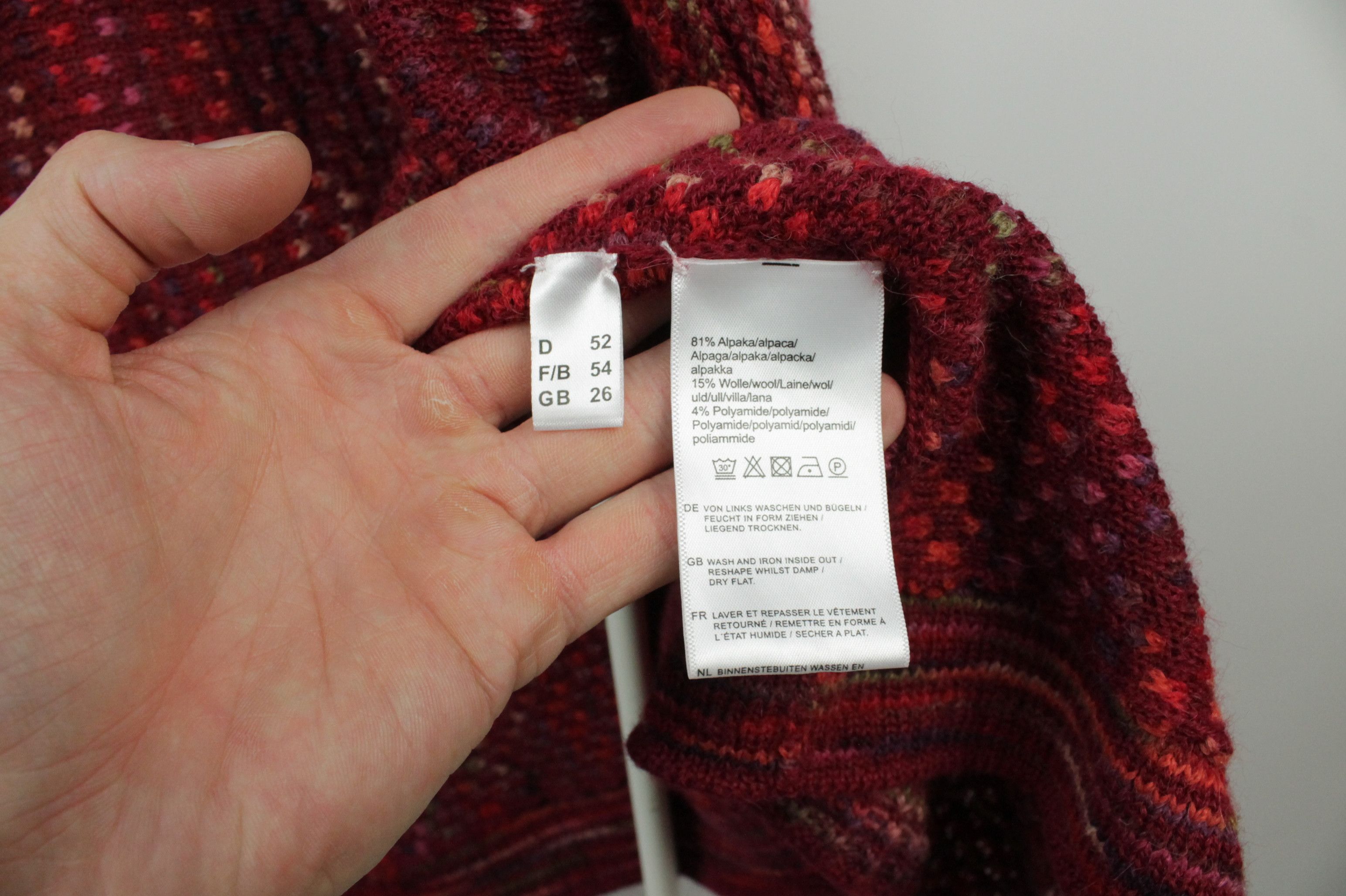 Designer × Other INKADORO Peter Hahn Knitted Alpaka Long Multicoolor Cardigan Size 3XL / US 20-22 - 5 Thumbnail