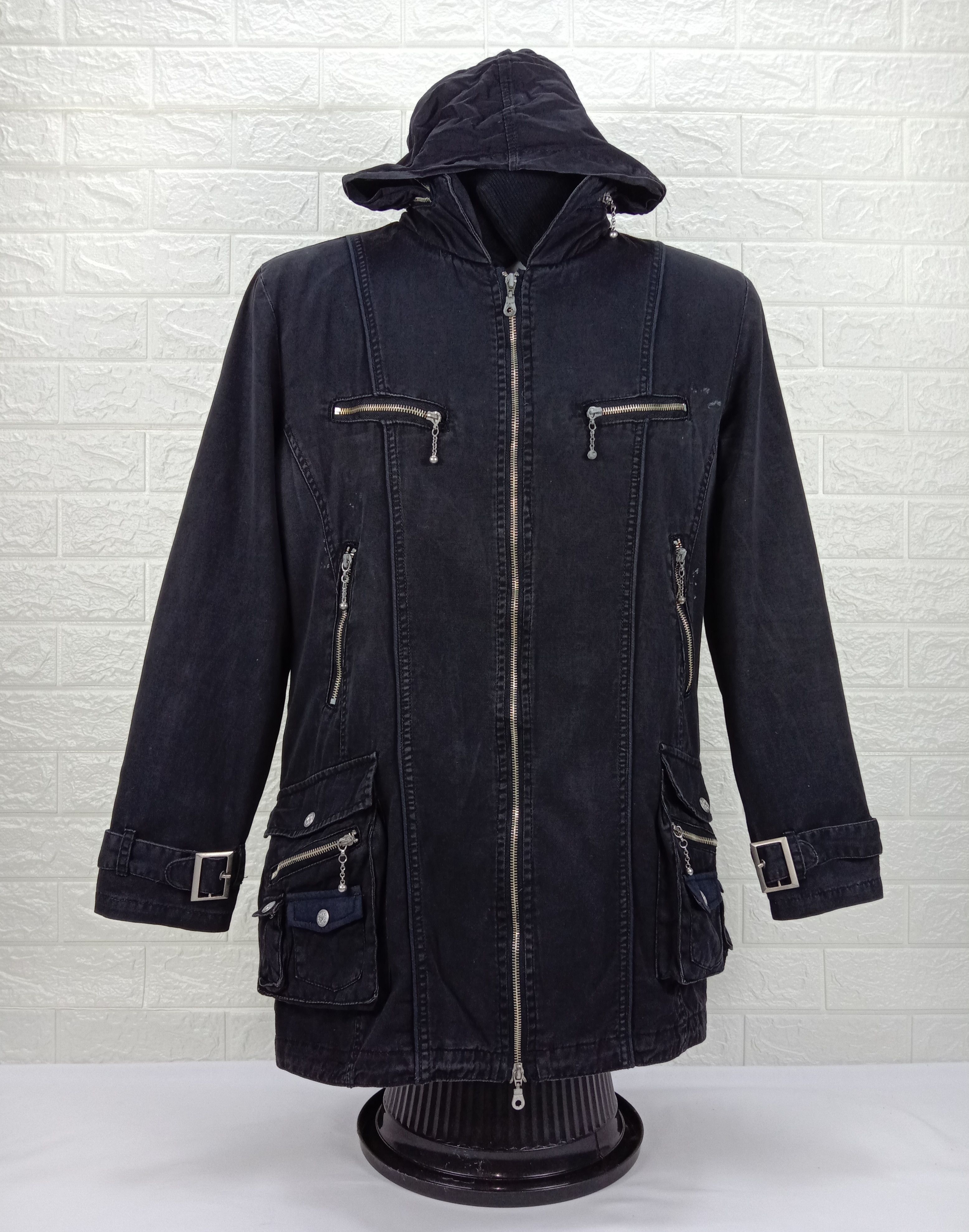 In The Attic Vintage In The Attic Punk Bondage Multi Pocket Black Jacket Size US L / EU 52-54 / 3 - 5 Thumbnail