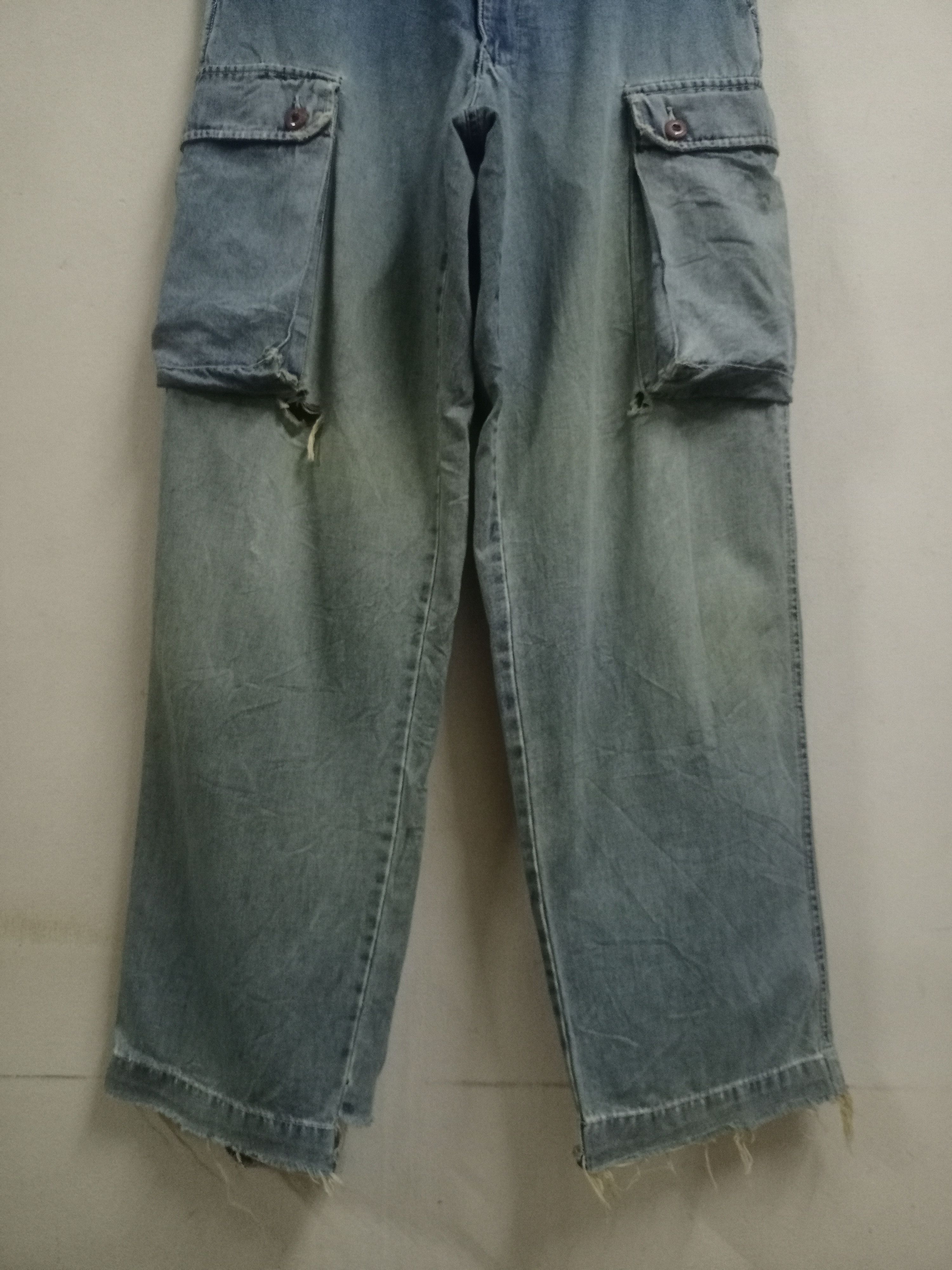 Japanese Brand Vintage Japanese Mud Wash Baggy Cargo Denim Monkey Pants Size US 30 / EU 46 - 8 Thumbnail
