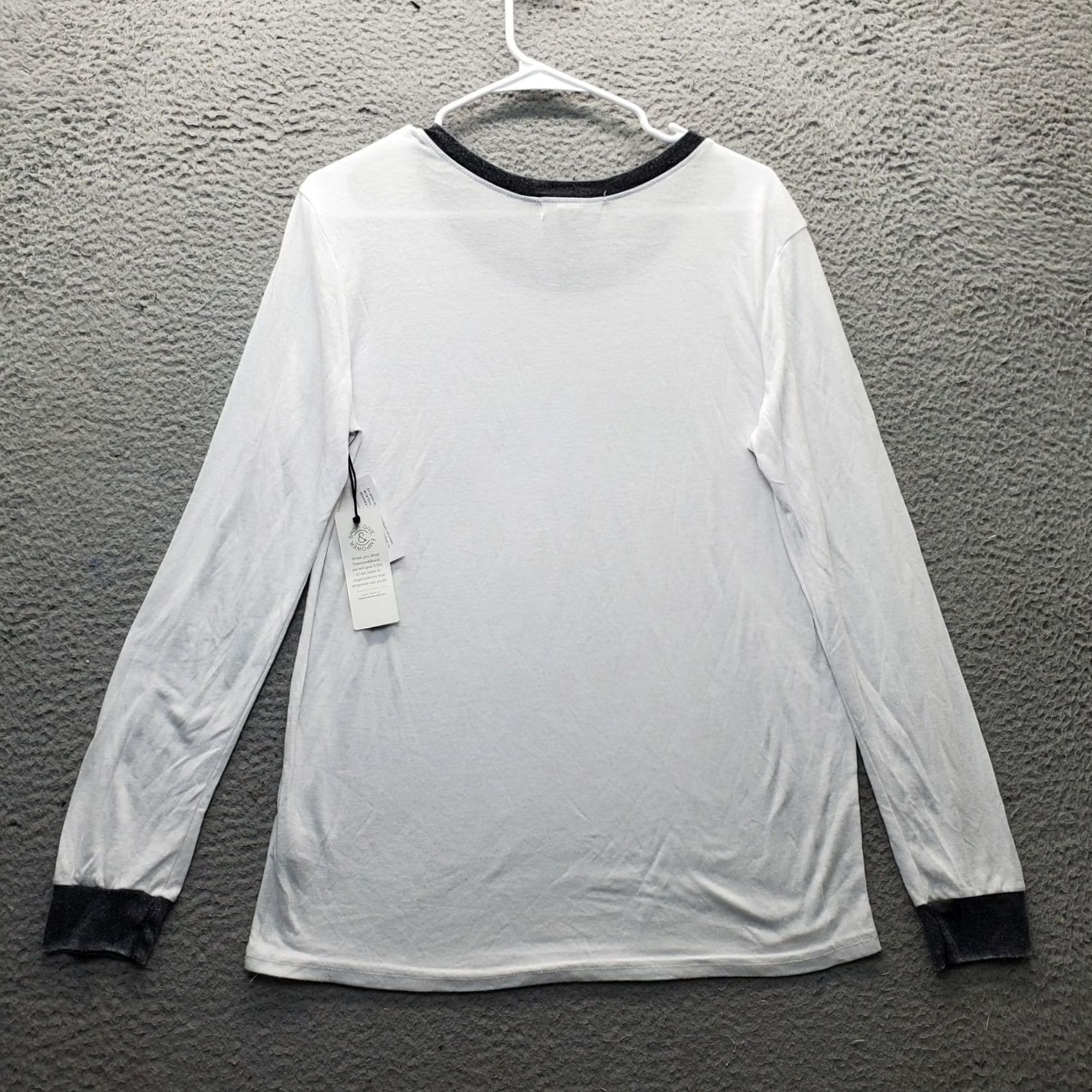 Treasure & Bond Treasure & Bond Shirt Womens XS White Raglan Sleeve Round Neck Pullover Size XS / US 0-2 / IT 36-38 - 2 Thumbnail