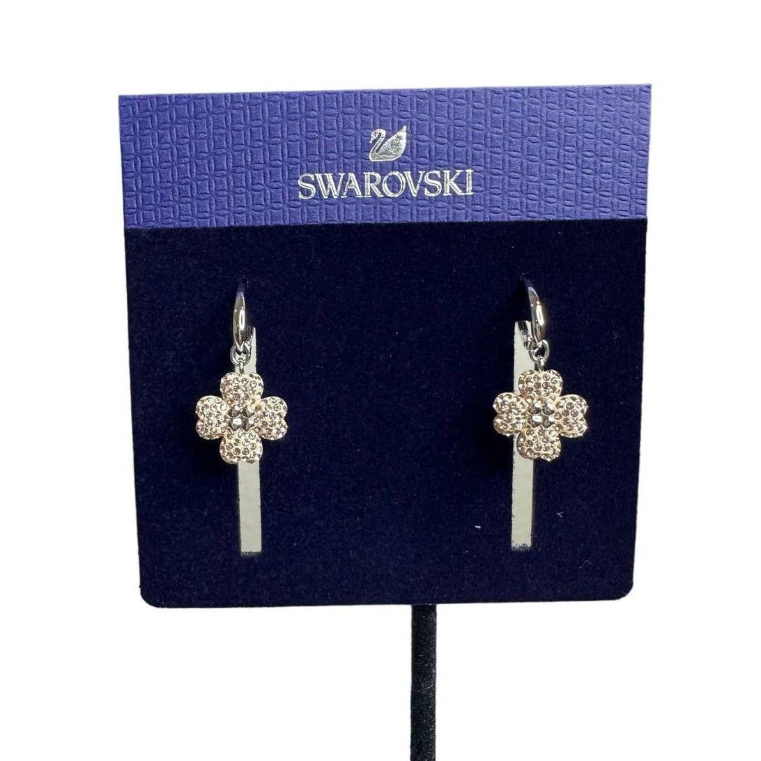 Swarovski Swarovski Latisha drop earrings Flower, Pink, Rhodium plated Size ONE SIZE - 5 Thumbnail