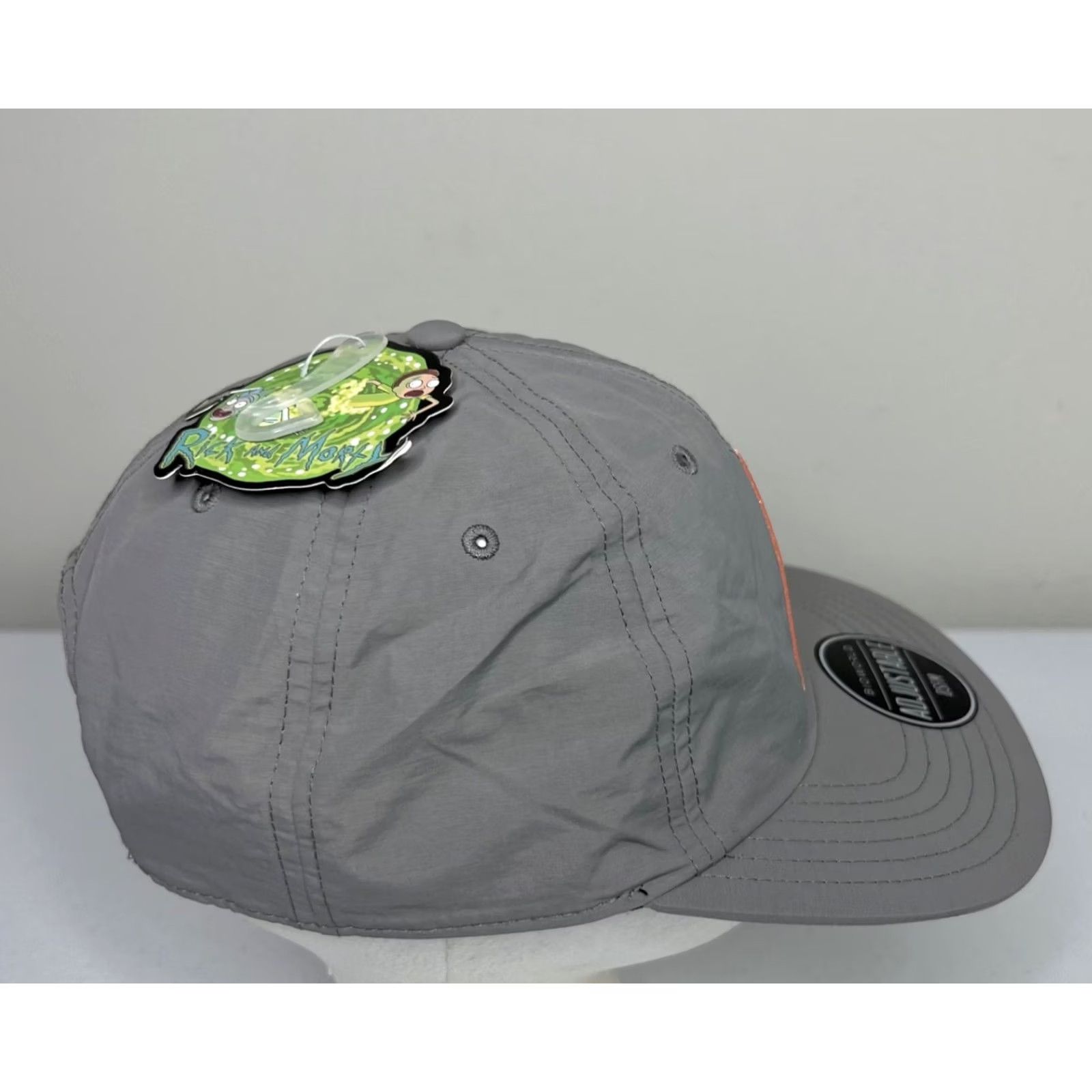 Vintage Rick and Morty Cap Hat Adjustable OSFM Adult Swim Bioworld Gray Blue Orange Logo Cap Hat Size ONE SIZE - 5 Thumbnail
